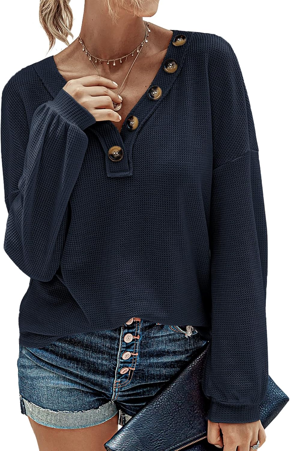 BTFBM Women Long Sleeve Shirts, Special Women Blouse for 2024 Fall Fashion, Inno...