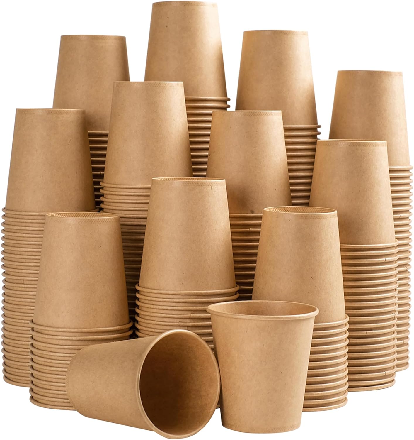 Lamosi 5 oz Paper Cups Disposable - 300 Count, Kraft Paper Cups for Bathroom Mou...