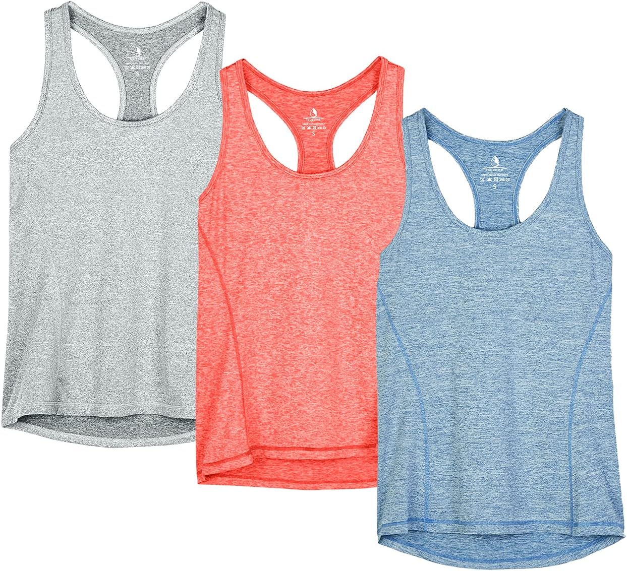 icyzone Workout Running Tank Top for Women - Racerback Yoga Tops Exercise Gym Sh...