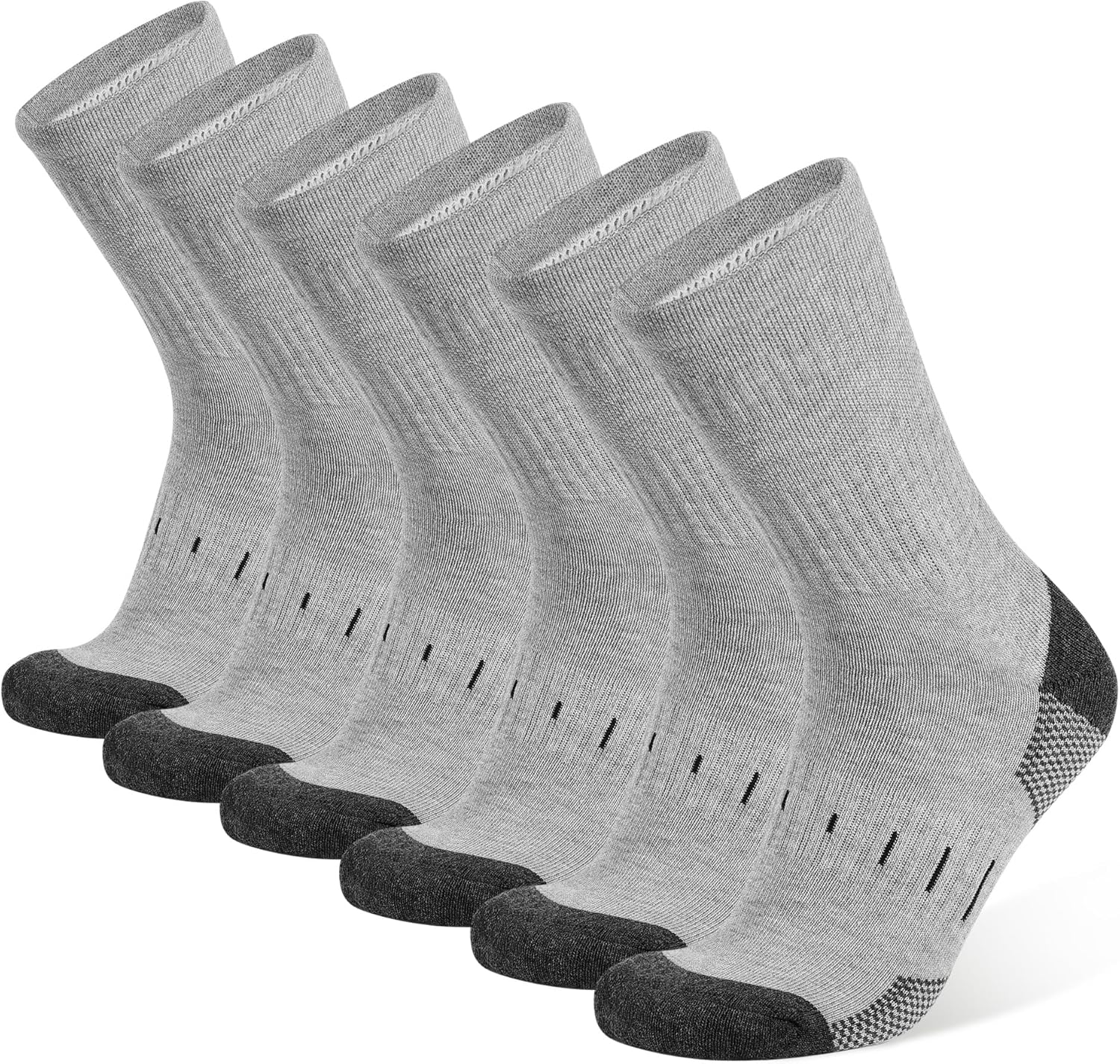BUDERMMY Mens Socks Cushioned Work Socks Walking Socks Womens Crew Athletic Sock...