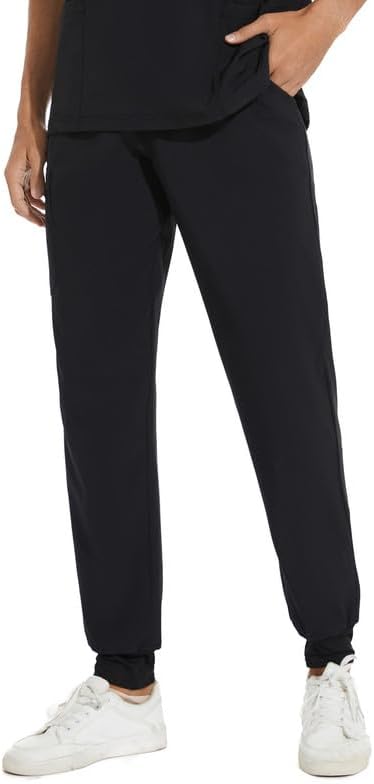 COZYFIT Scrub Pants for Men, Affordable Slim Jogger Pants with 5 Pockets, Innova...