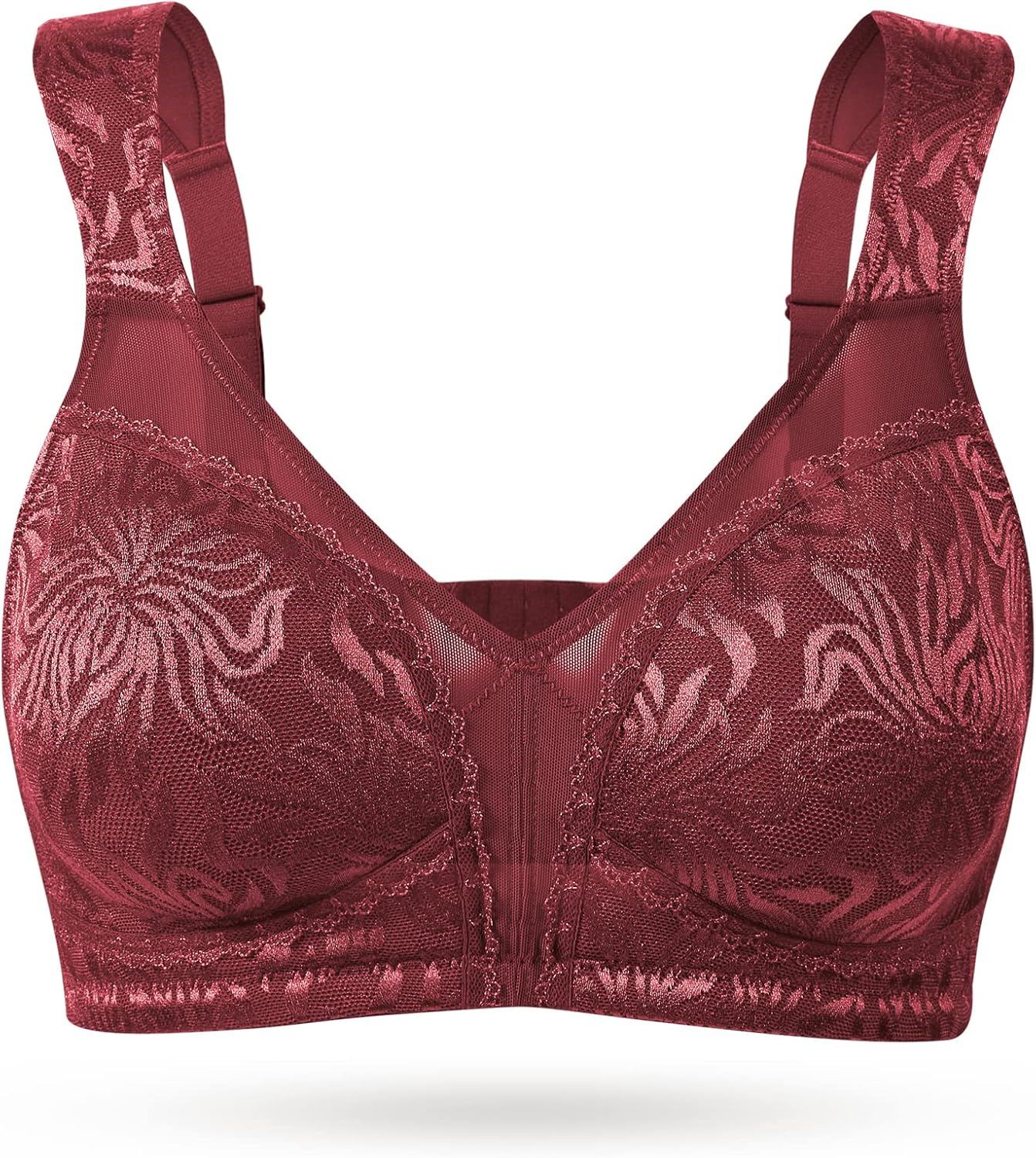 Wingslove Women's Full Coverage Non Padded Comfort Minimizer Wire-Free Bra Plus...
