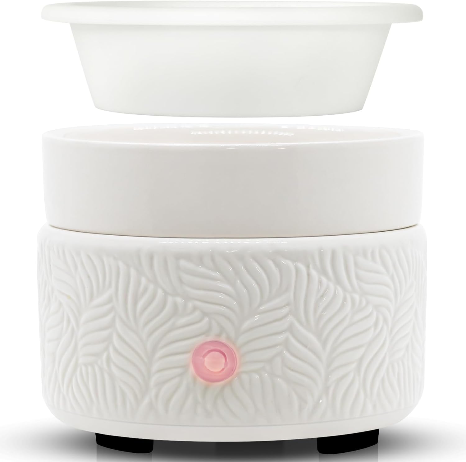 Electric Wax Melt Burner Warmer with 1 pc Silicone Dish Liner Ceramic Candle Ess...