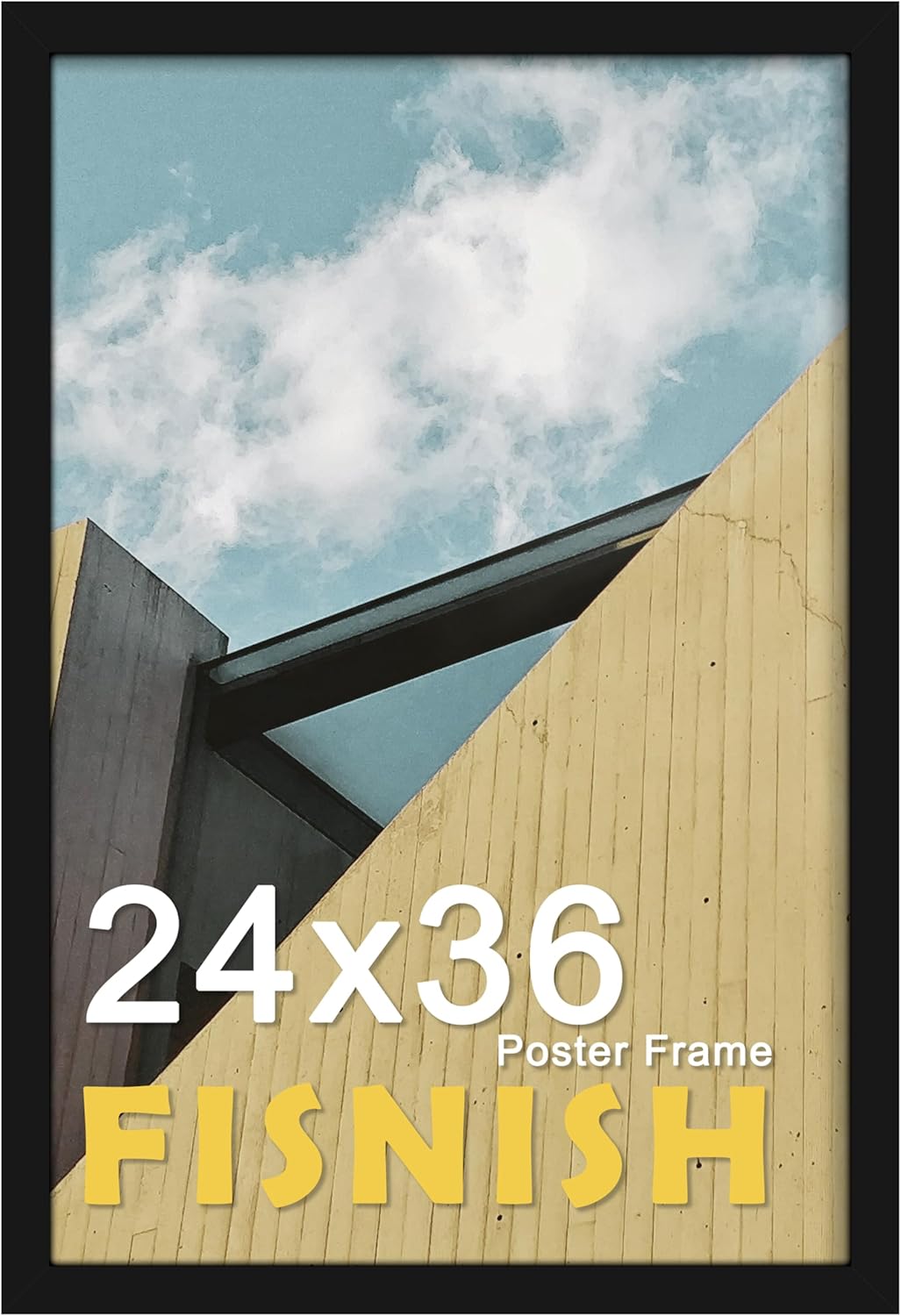 Fisnish 24x36 Poster Frame Black, Poster Frames 24 x 36 inches or 24x36 Picture...