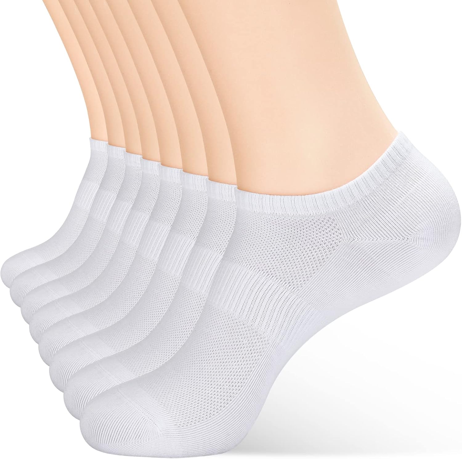8 Pairs Ankle Socks Women's Thin Athletic Running No Show Low Cut Short Socks 5-...