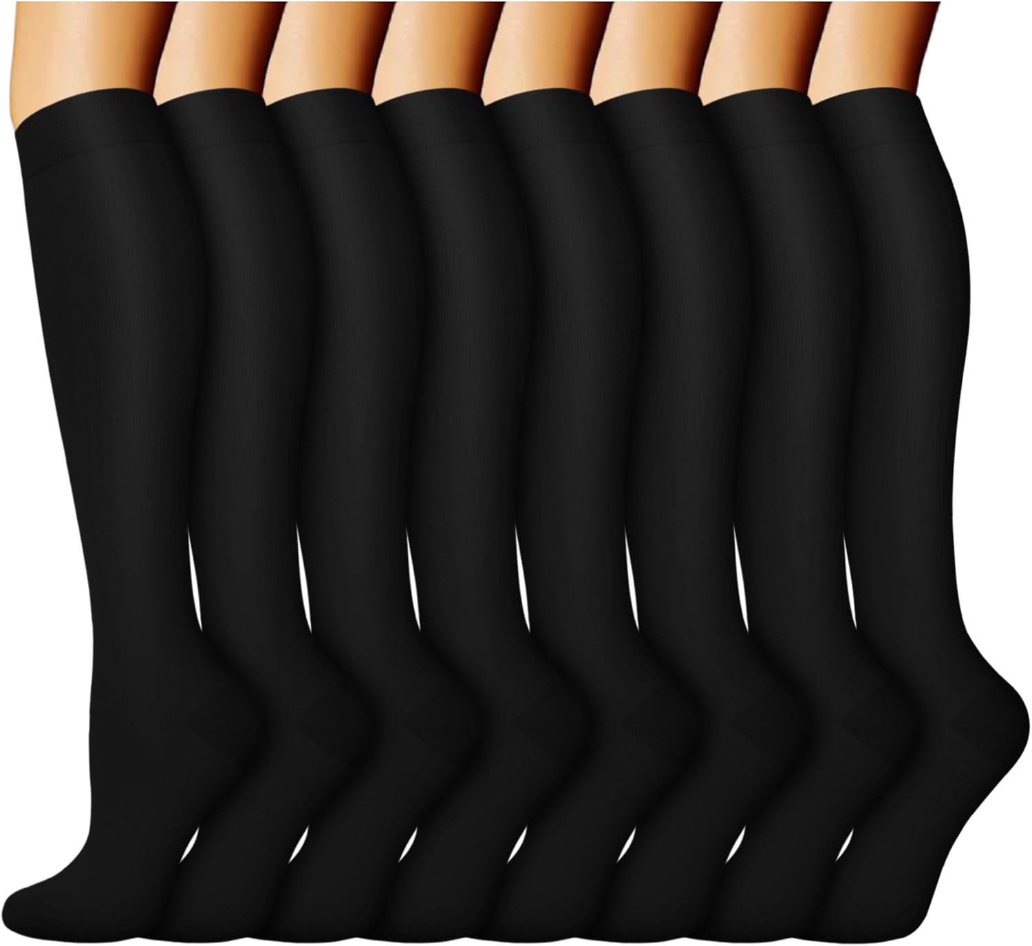 ACTINPUT 8 Pairs Compression Socks for Women & Men,Support Compression Stockings...