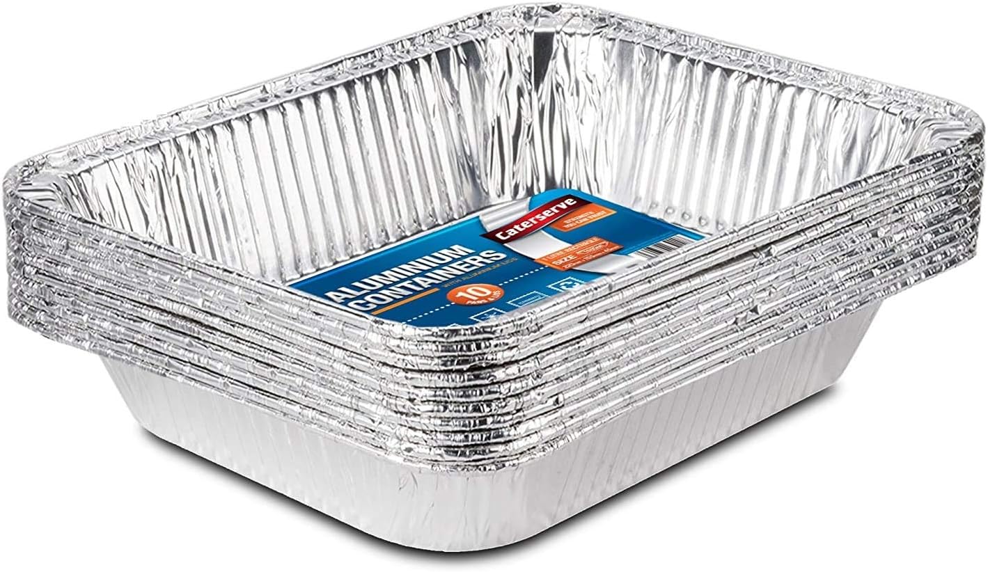 Large Disposable Aluminium Foil Trays Containers f...