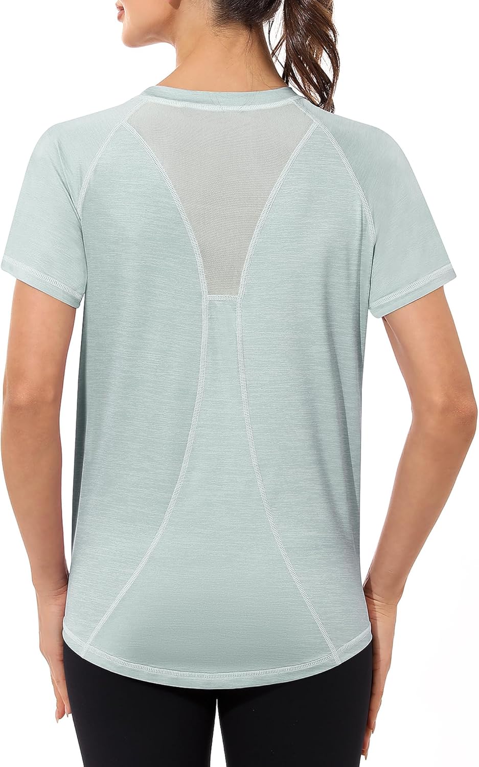 Gyabnw Gym Tops Women Workout Yoga Running Top Quick Dry Sports T-Shirt Ladies C...