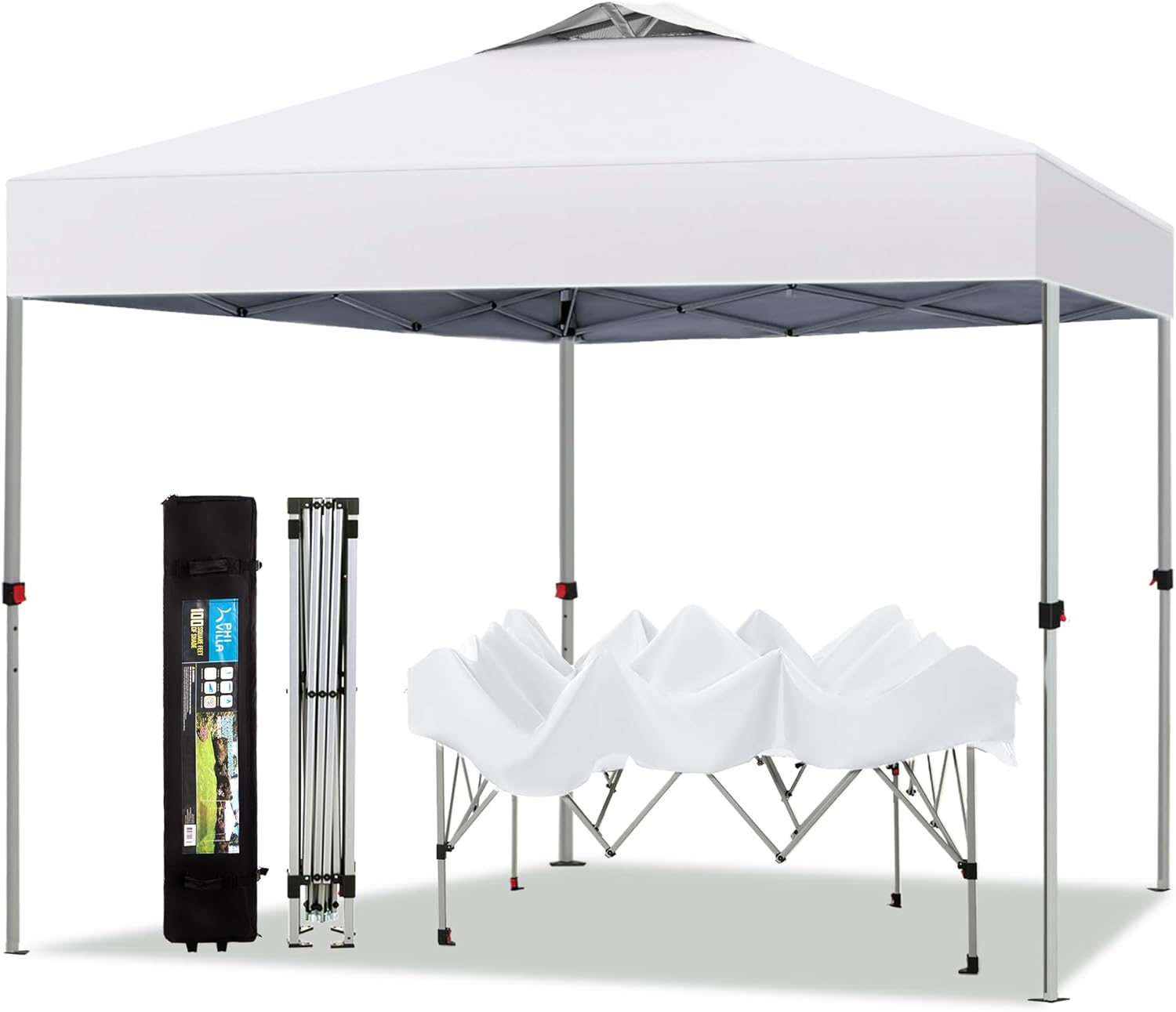 PHI VILLA Outdoor Pop up Canopy, Special 10'x10' Tent for Camping, Innovative Su...