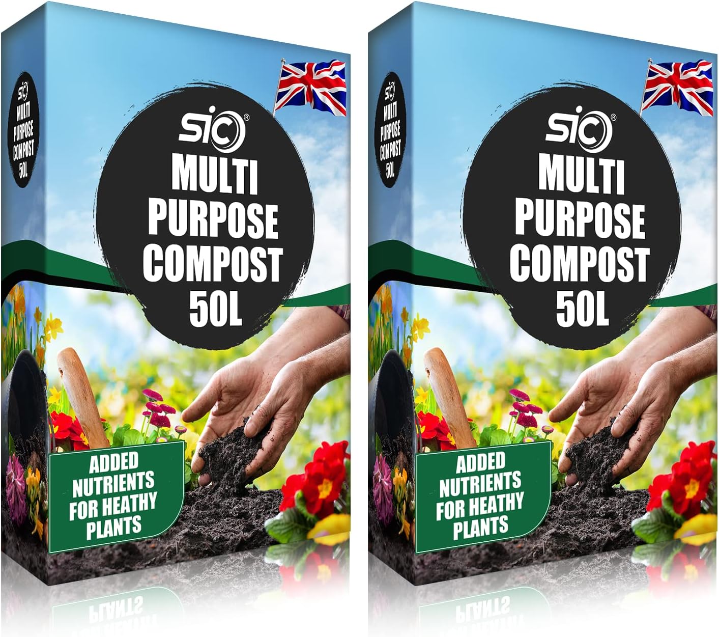 SIC ® 100L Organic Garden Compost - Premium Professional Multi Purpose - 2 x 50L...