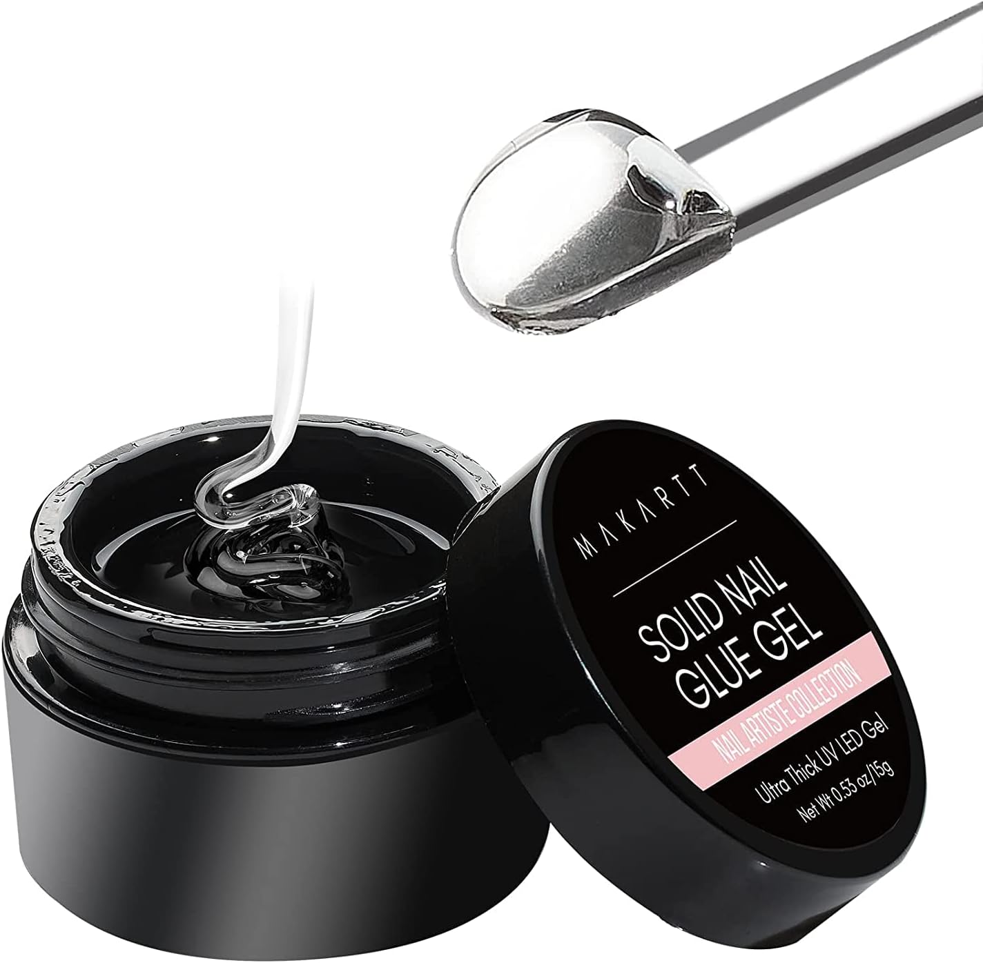 Makartt Solid Nail Glue Gel, Nail Tips Glue Gel, Nail Rhinestone Glue Gel, False...