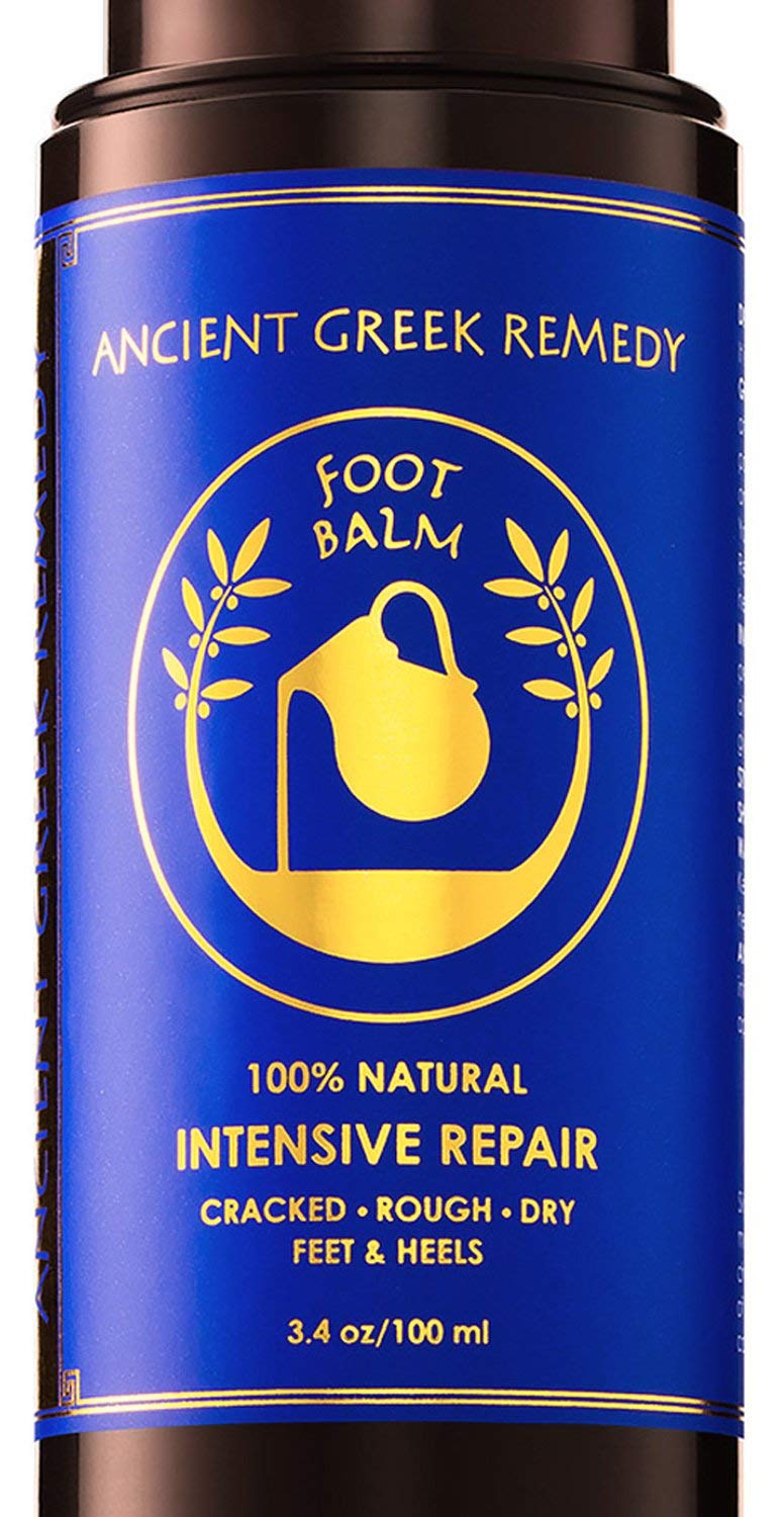 Ancient Greek Remedy Organic Foot Balm for Dry Cracked Feet and Heels, Made of O...