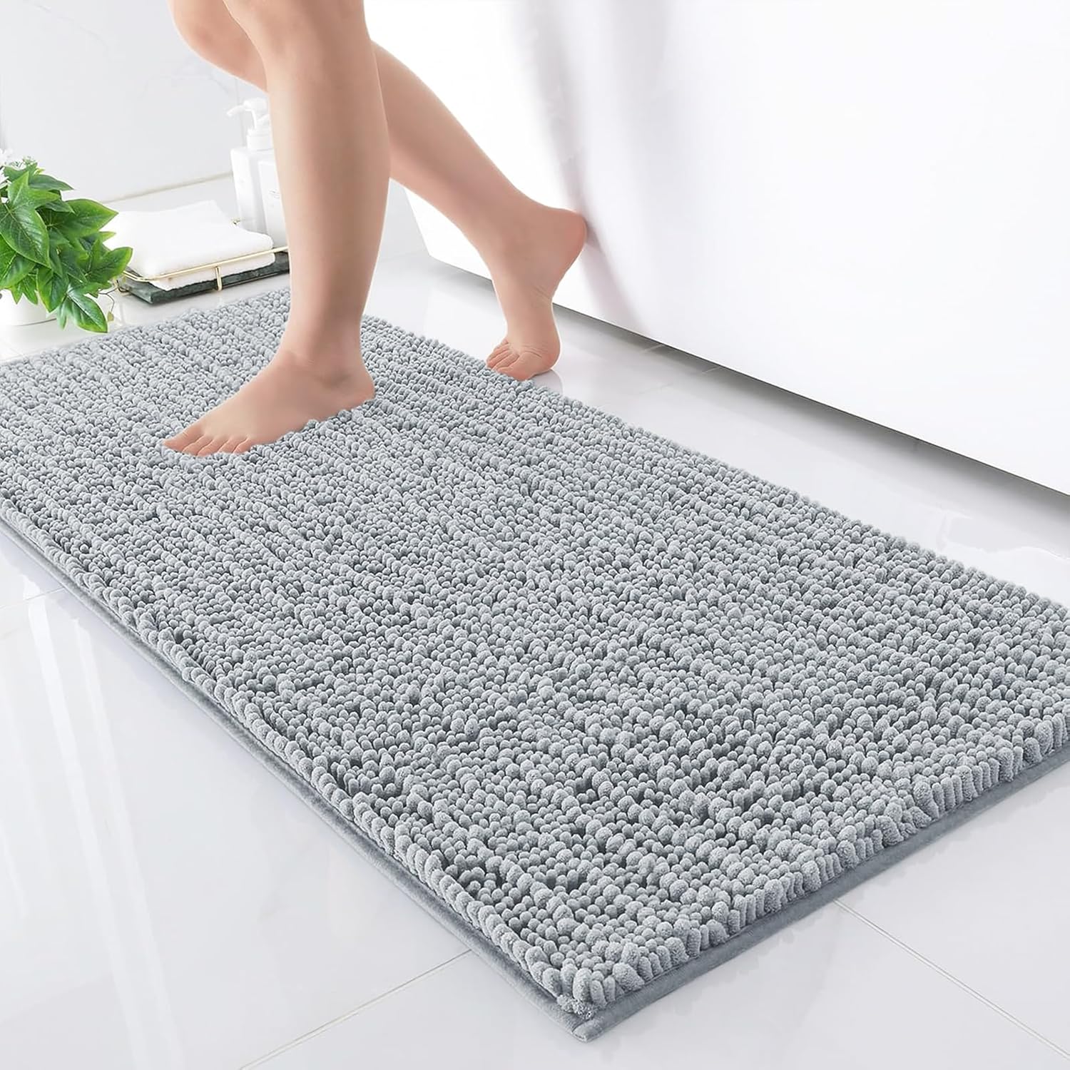 Arotive Chenille Bathroom Rug Mat, Extra Soft Thick Absorbent Shaggy Bath Rugs,...