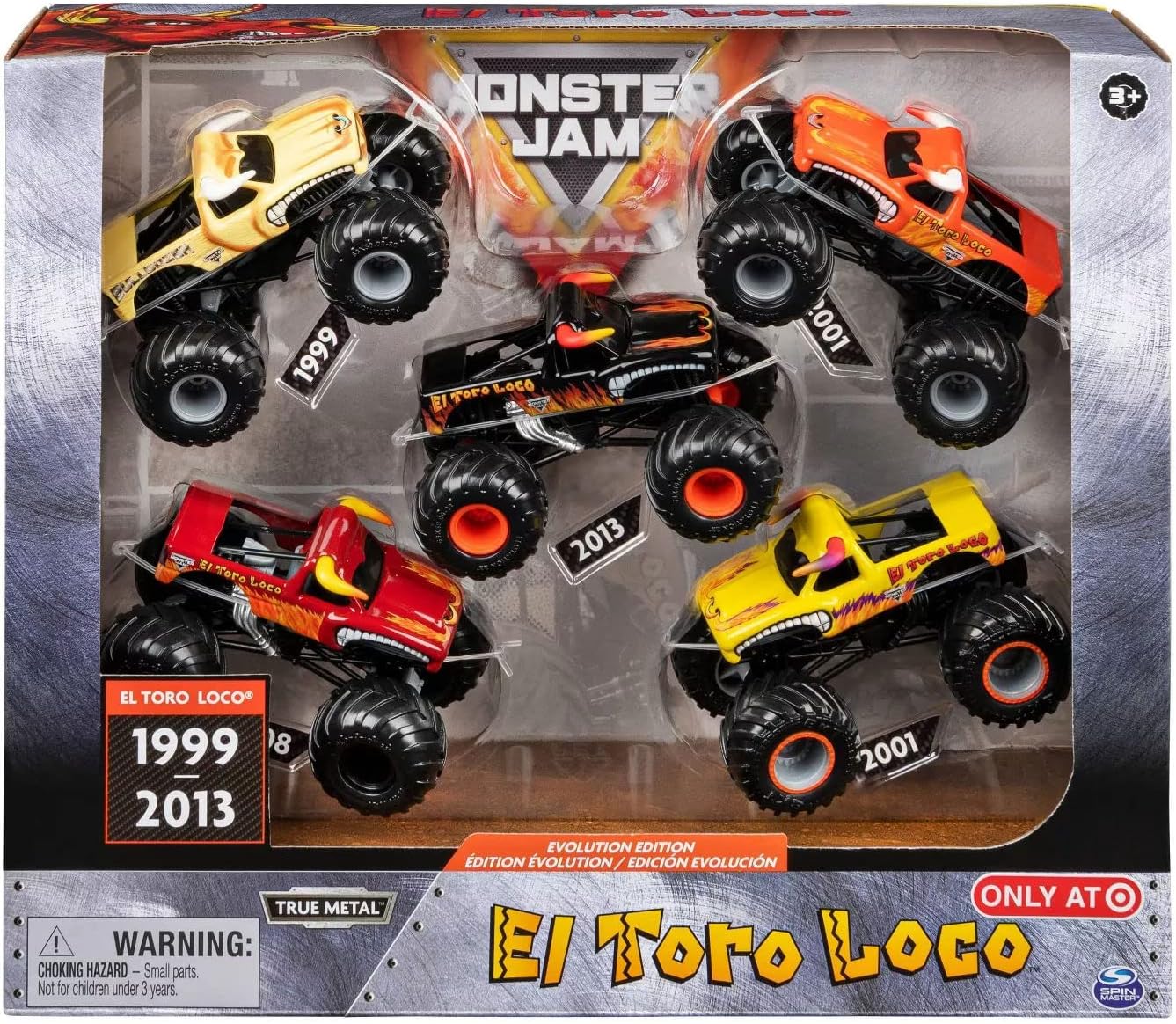 Monster Jam, Evolution Edition El Toro Loco, 5 Exclusive Die-cast Monster Trucks...