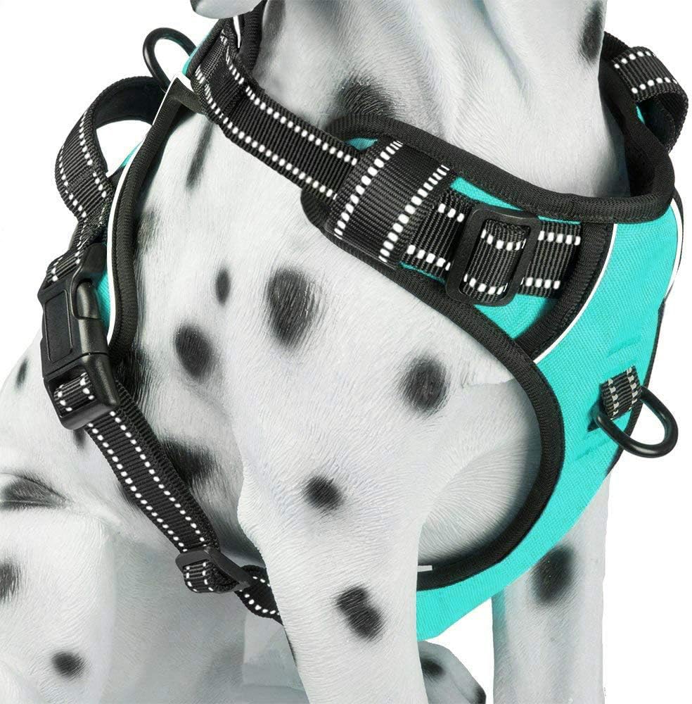 PoyPet No Pull Dog Harness, Reflective Comfortable Vest Harness with Front & Bac...