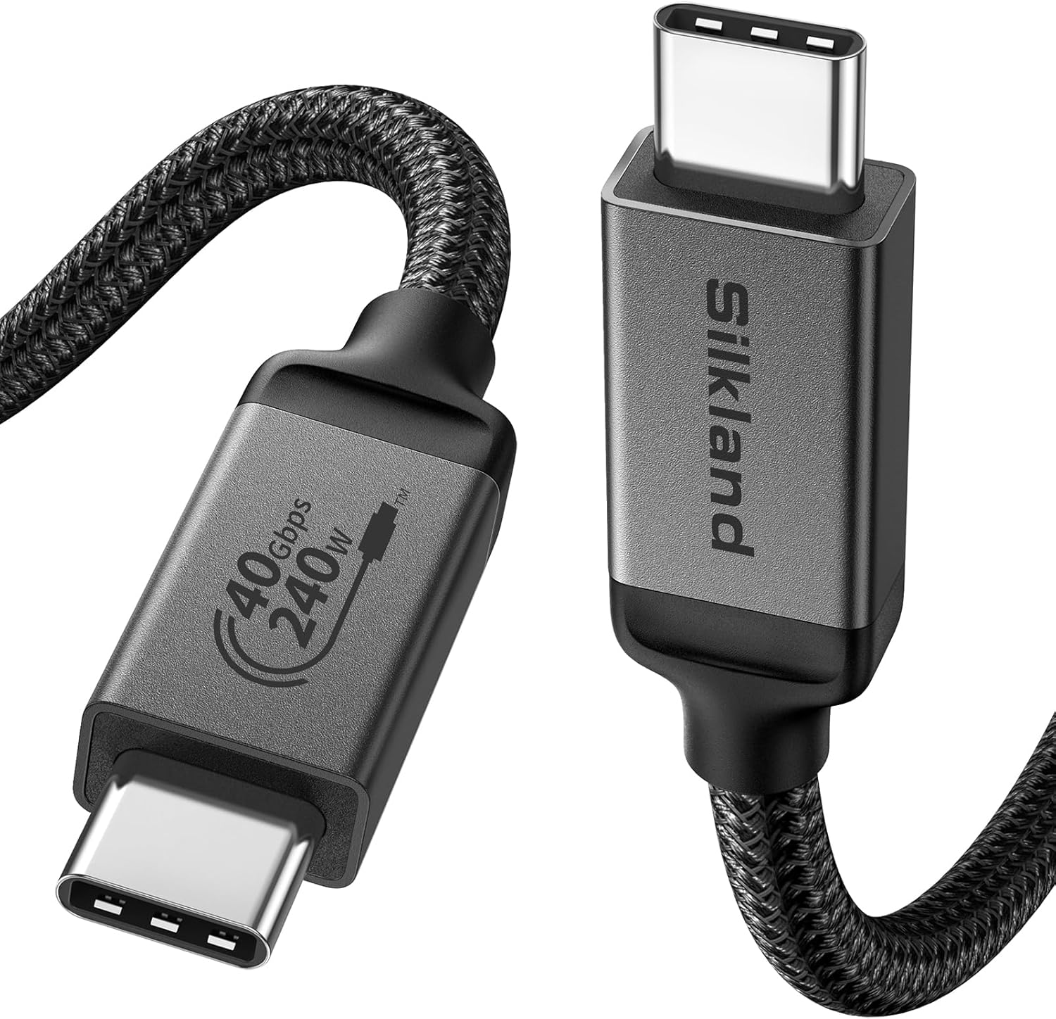 Silkland USB4 Cable for Thunderbolt 4 Cable 2M 40Gbps, Compatible with USB C 3.2...