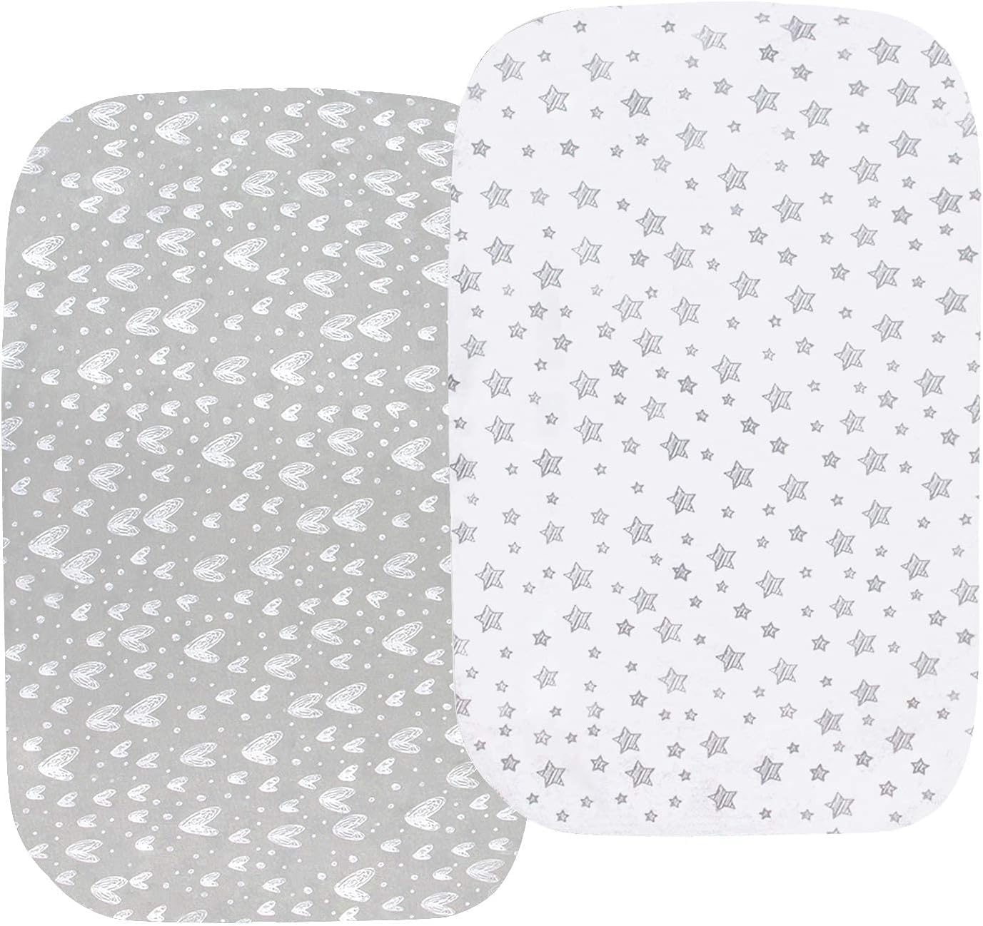 SPRINGSPIRIT Next To Me Crib Sheets 2 Pack,100% Jersey Knit Cotton Crib Sheets F...