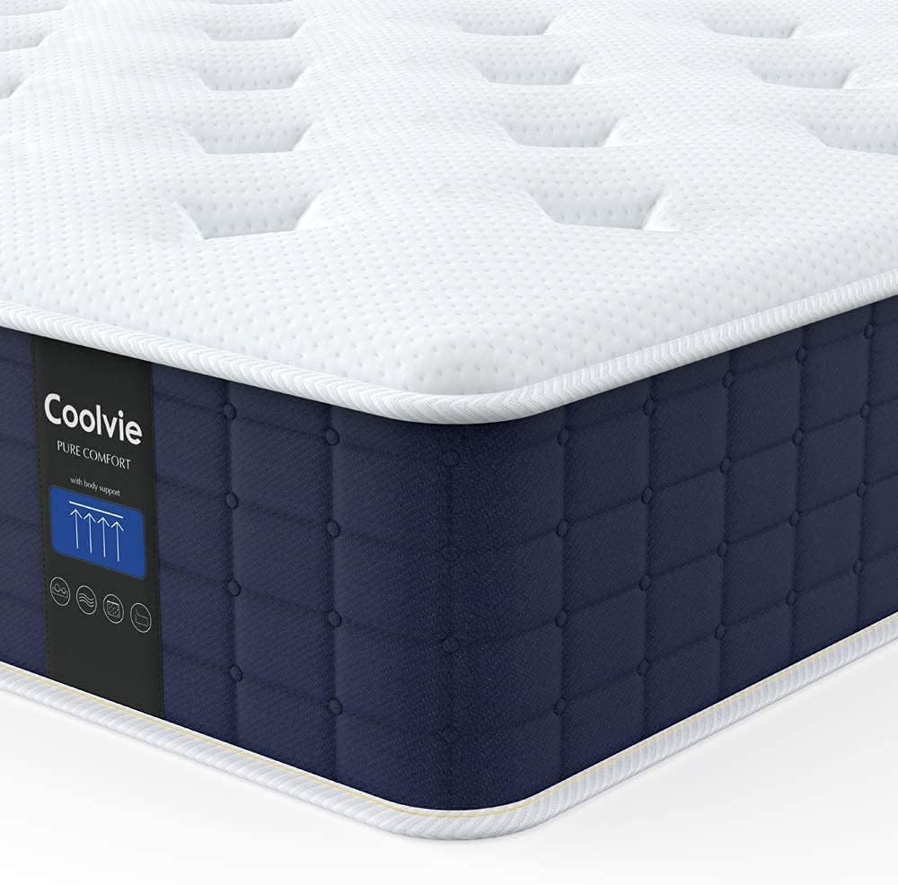 Coolvie Full Mattress, 10 Inch Hybrid Mattress Full Size, Individual Pocket Spri...