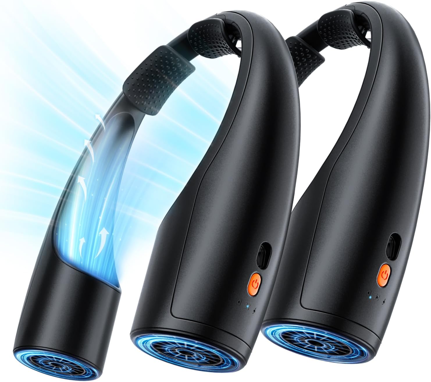 Portable Neck Fan 2 Pack, Hands-Free Wearable Personal Fan, 360° Cooling, 4 Spee...