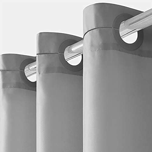 Furlinic Grey Shower Curtain Mould Proof Resistantand Waterproof Washable Extra...