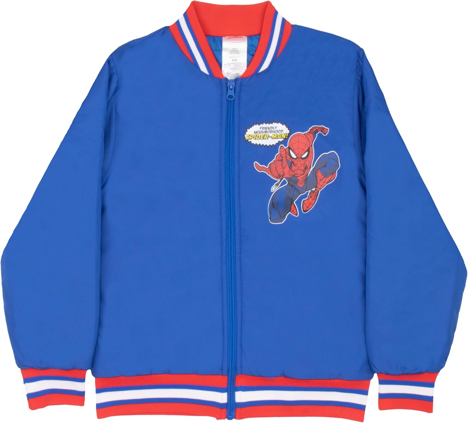 Marvel Superheroes Bomber Jacket for Boys, Avengers Spider-Man Black Panther Mil...