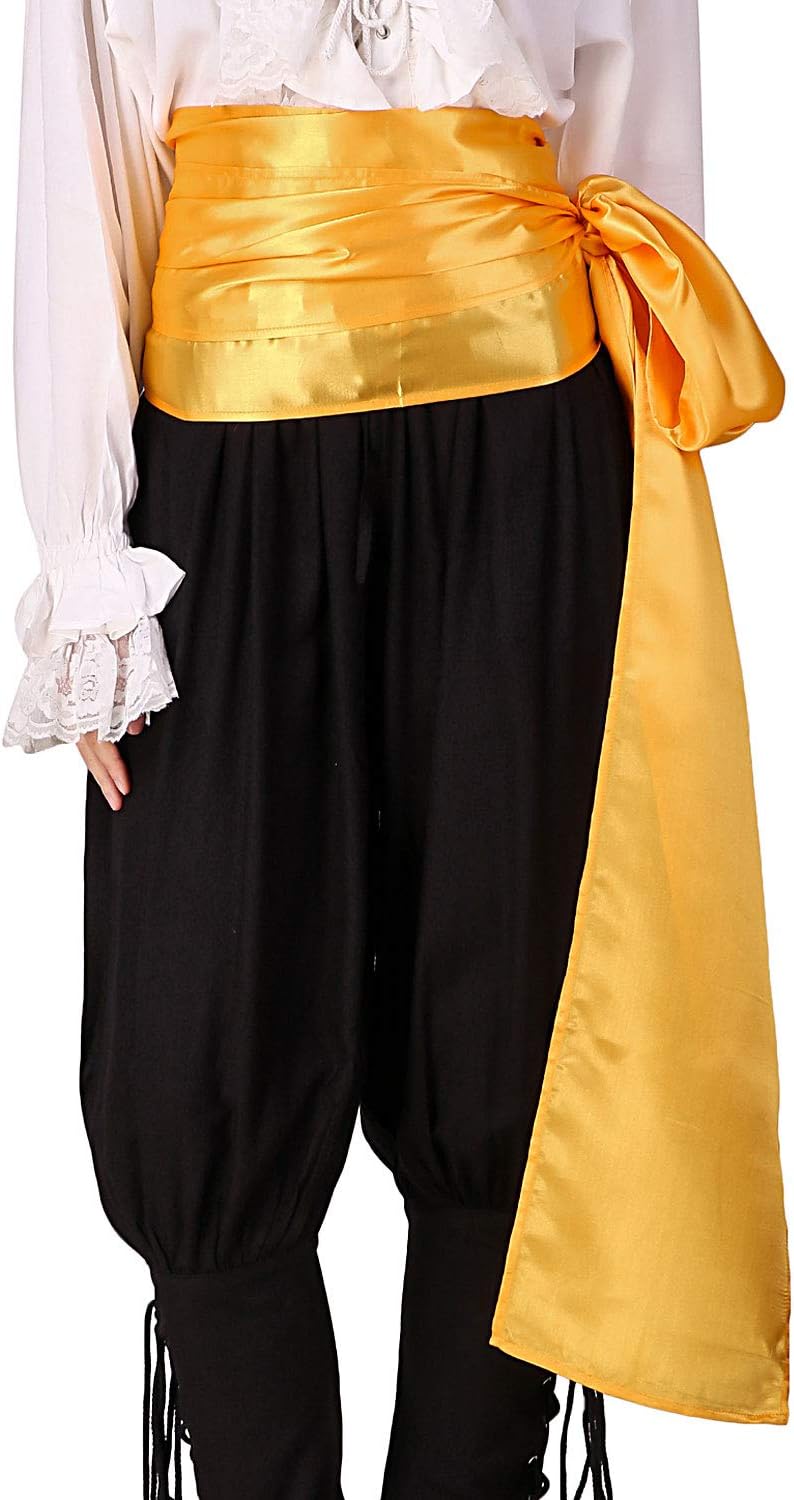 ThePirateDressing Pirate Medieval Renaissance Halloween Costume Large Sash Gold...