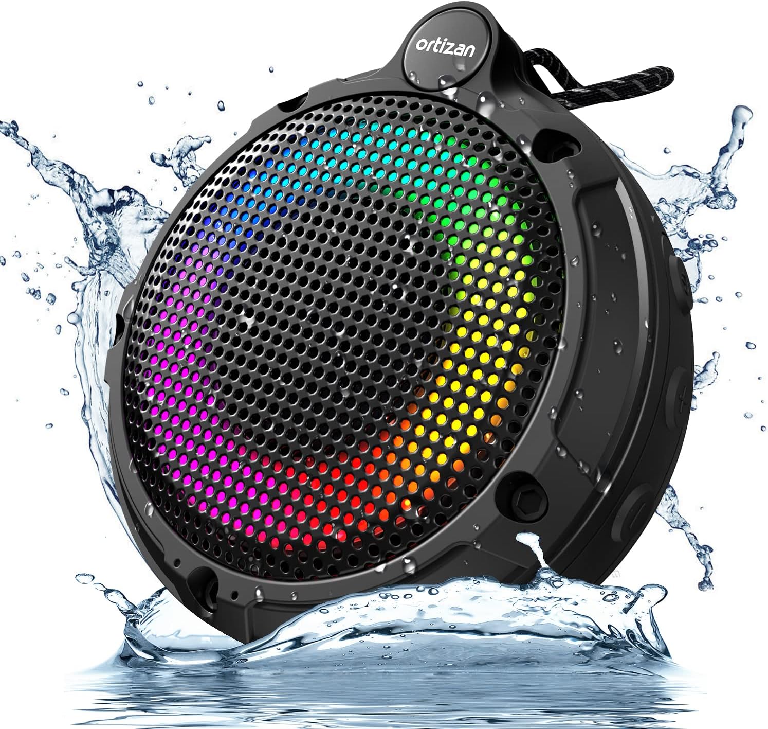 Ortizan Waterproof Shower Bluetooth Speaker, Portable Wireless Speaker with HD S...