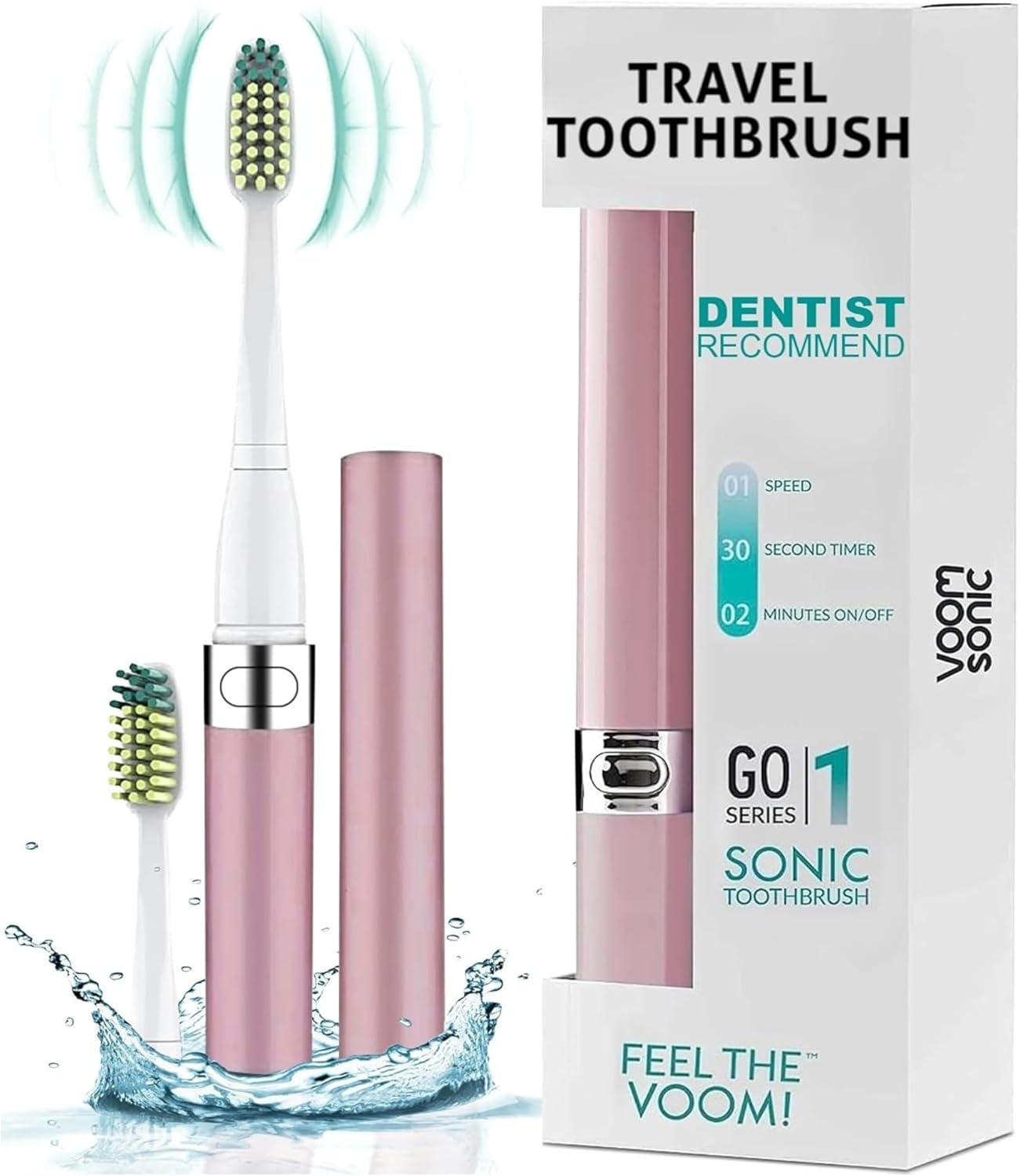 Voom Sonic Go 1 Series Travel Electric Toothbrush, Travel Toothbrush (Dentist Re...