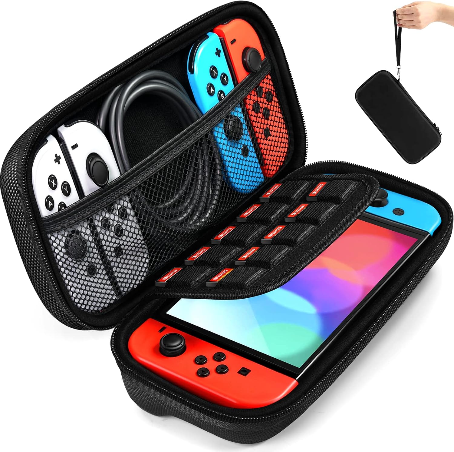iVoler Carry Case, Special Carrying Case for Nintendo Switch, Innovative Black P...