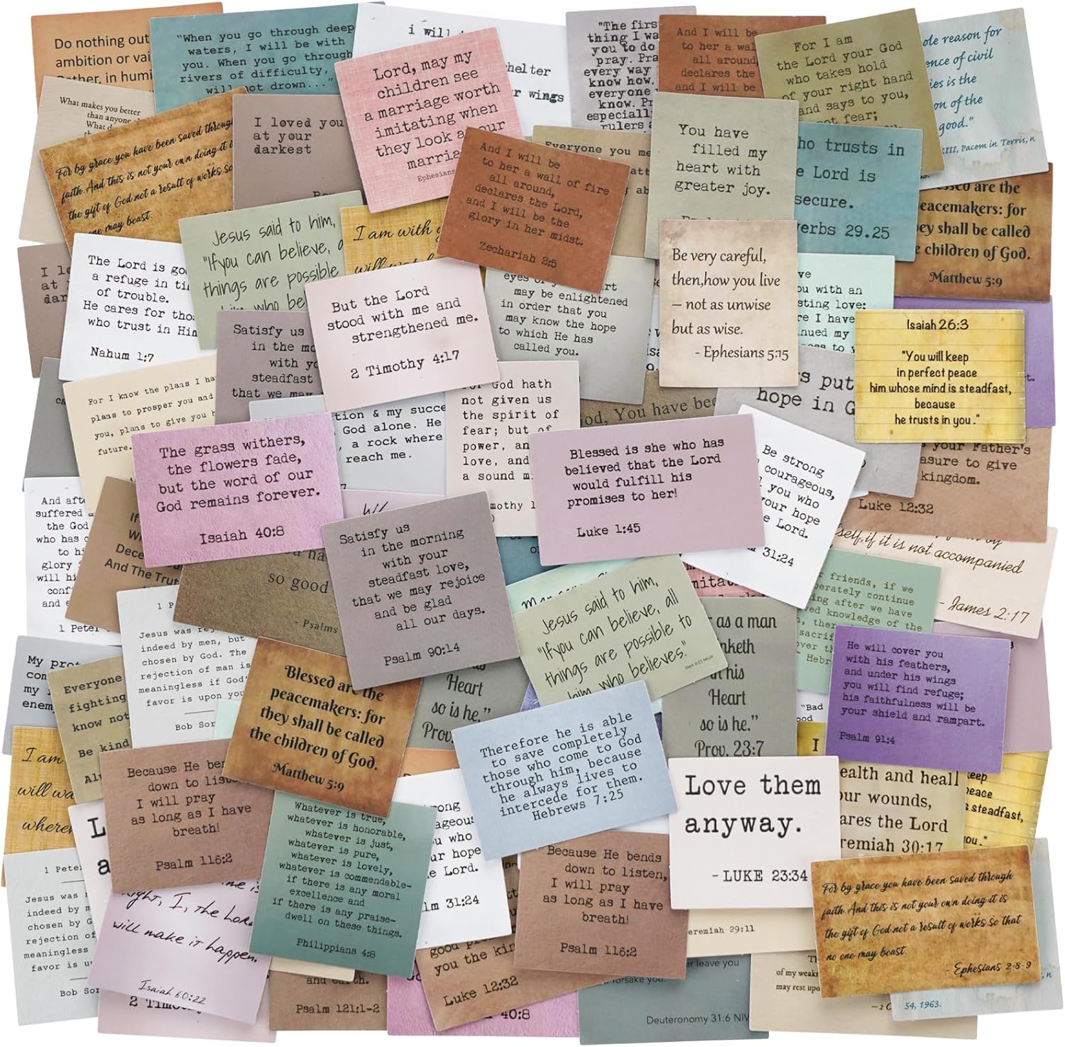 120 Pieces Retro Bible Verse Stickers (2 Pieces of Each), Inspirational Christia...