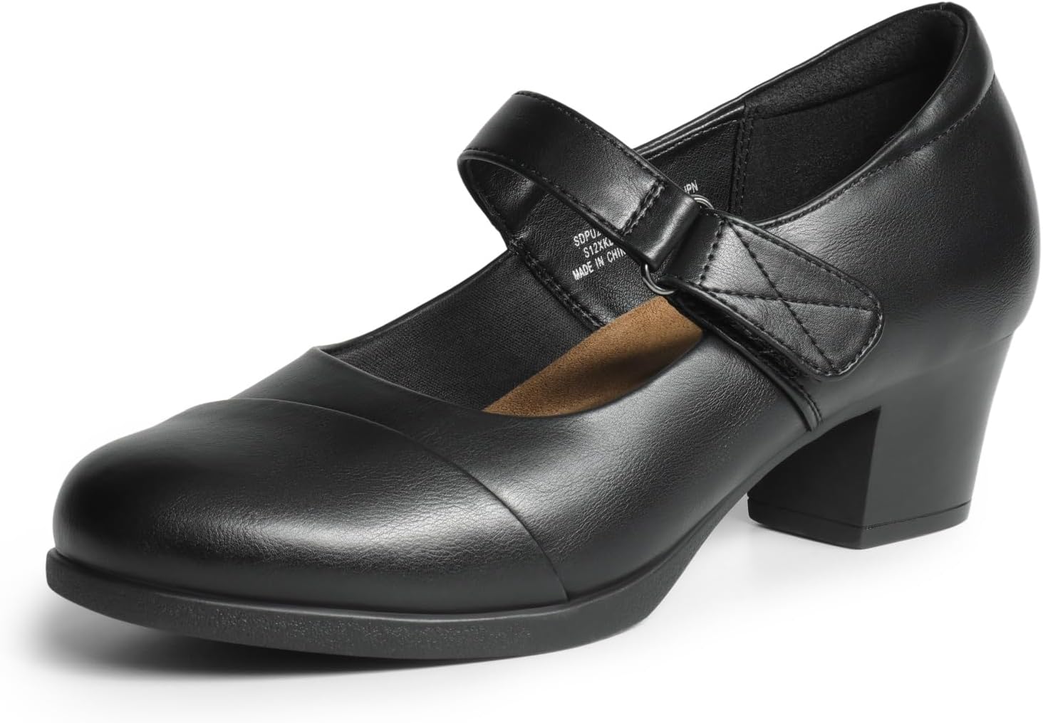 DREAM PAIRS Women's Low Block Heels, Special Chunky Heels for Closed Toe Style,...