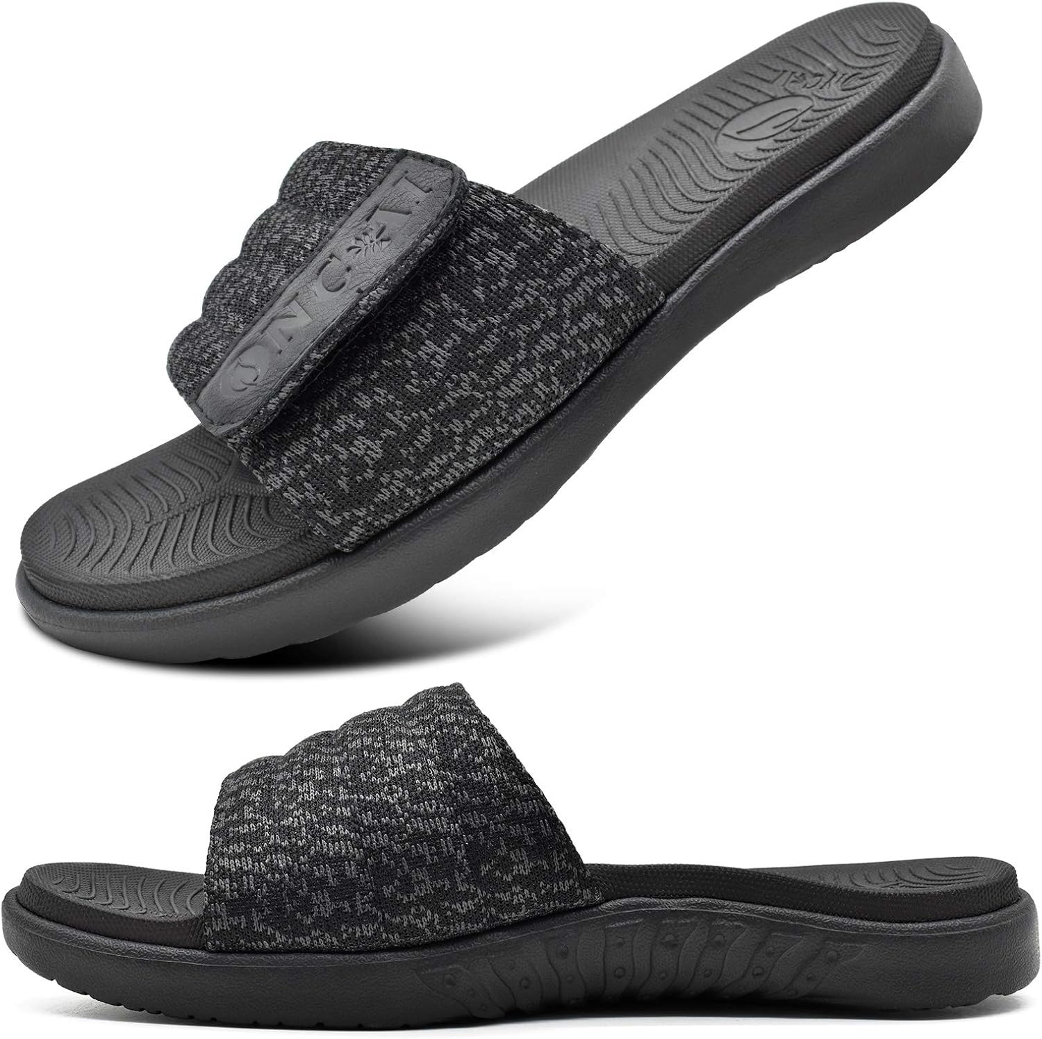 ONCAI Men's Slide Sandals, Special Open Toe Athletic Sandals with Adjustable Str...