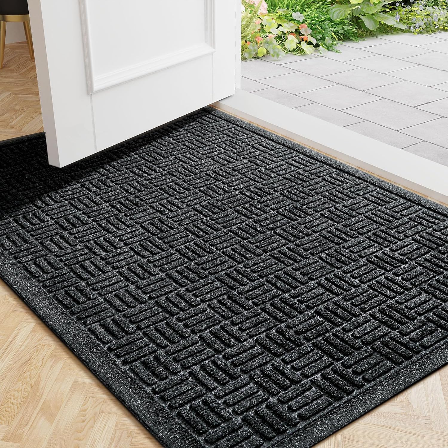 Mibao Front Door Mat Indoor Outdoor Entrance, Dirt Trapping Outdoor Welcome Mats...