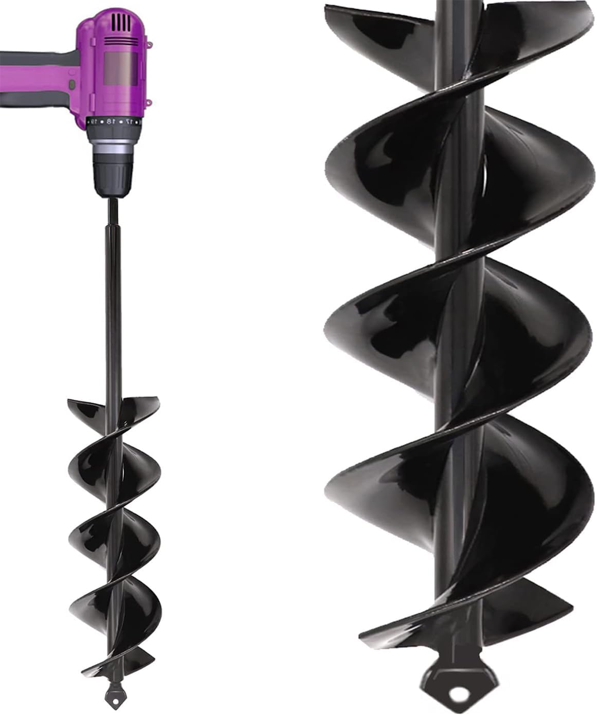 Garden Auger Drill Bit for Planting Φ80mm Length 420mm Bulb Planters Planting Au...