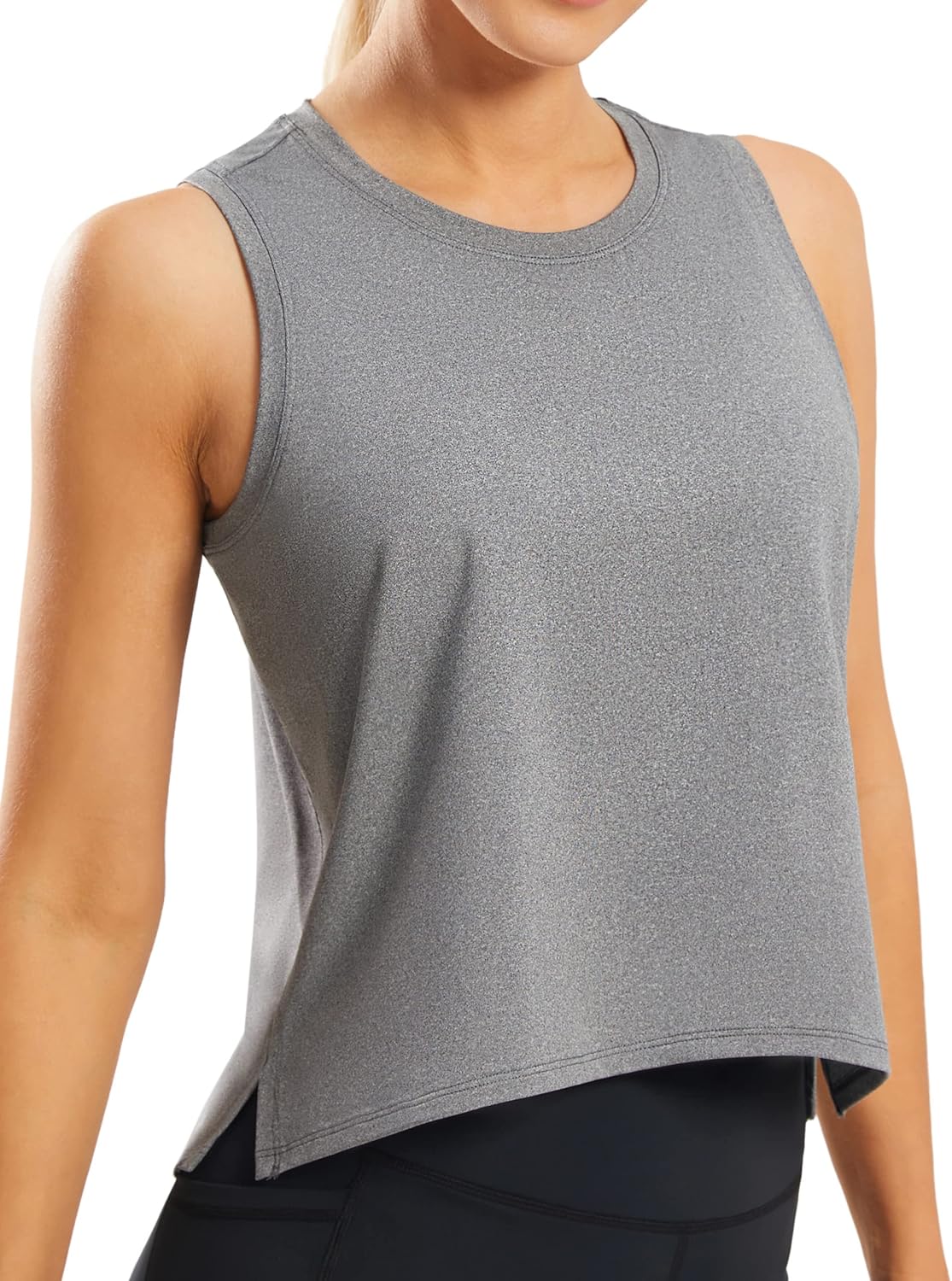 JOYSPELS Ice Silk Crop Workout Tank Tops for Women Cool-Dry Sleeveless Loose Fit...