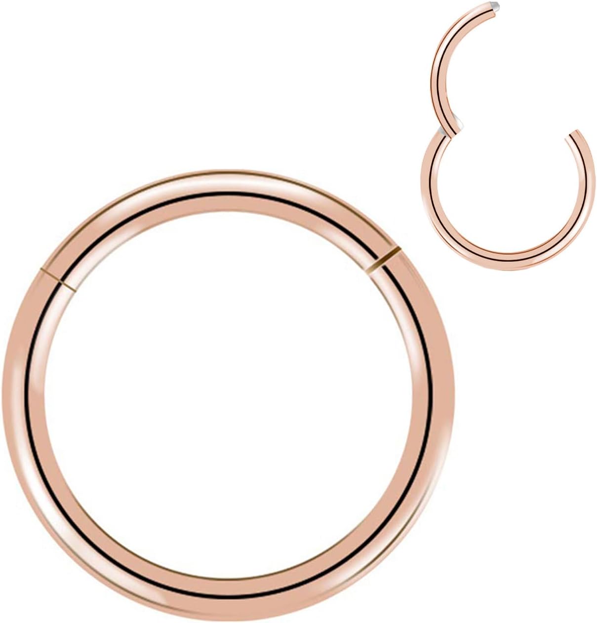 Artskin Grade 23 Titanium Hinged Nose Rings Hoops Body Piercing Rings Helix Cart...