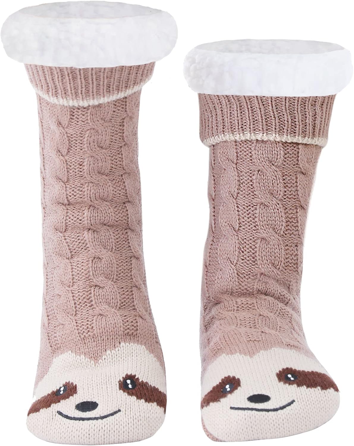 WOTENCE Women Slipper Socks Soft Warm Fleece Lined Cute Animal Winter Non Slip S...