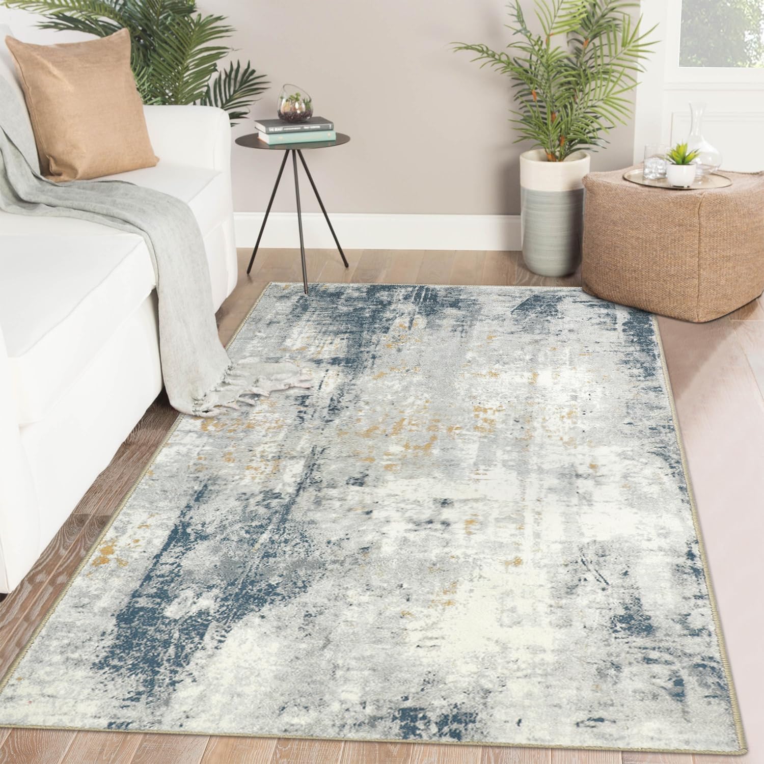 Famibay Area Rugs 80x150cm Rugs Living Room Soft Fluffy Modern Bedroom Rugs Wash...
