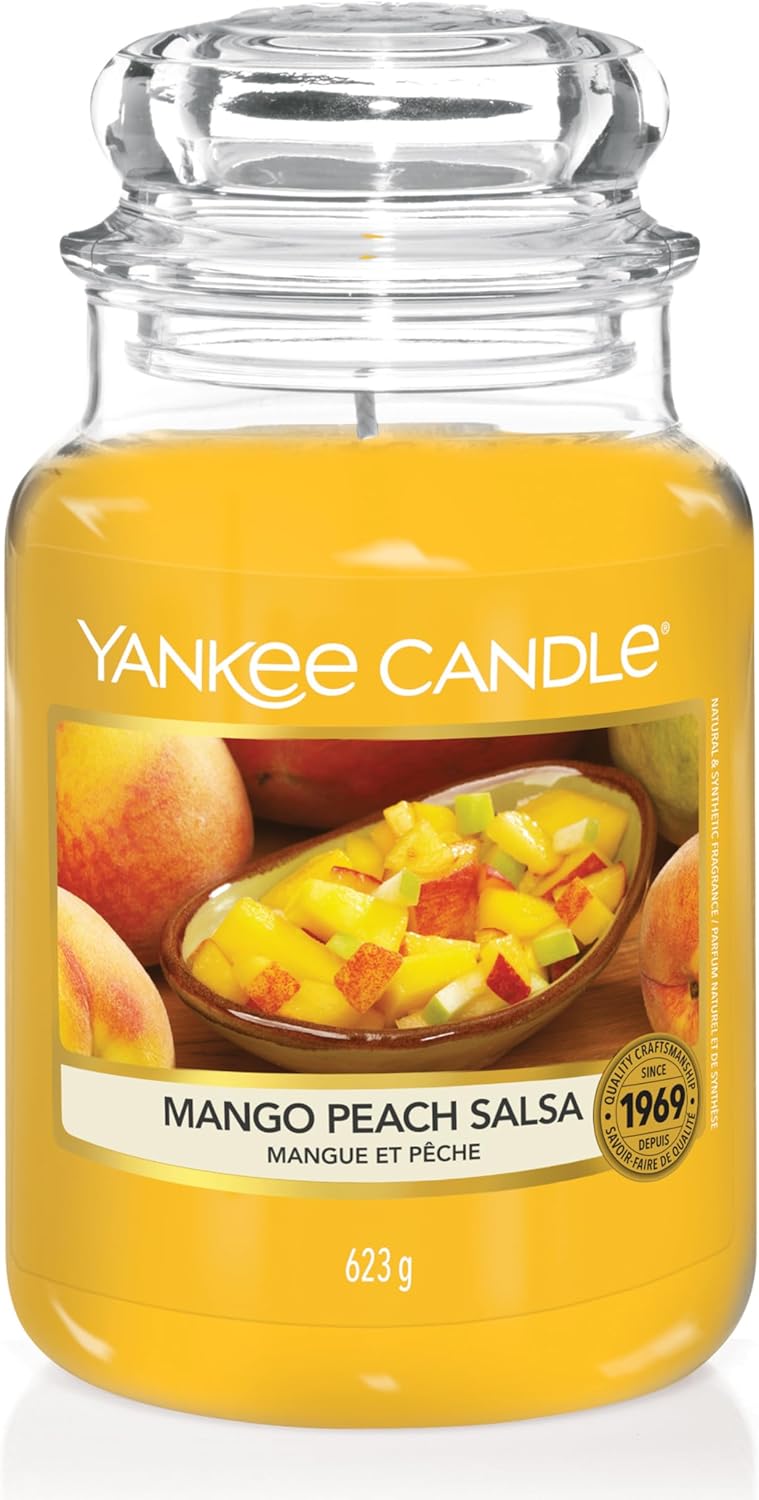 Yankee Candle Scented Candle | Mango Peach Salsa Large Jar Candle | Burn Time: u...