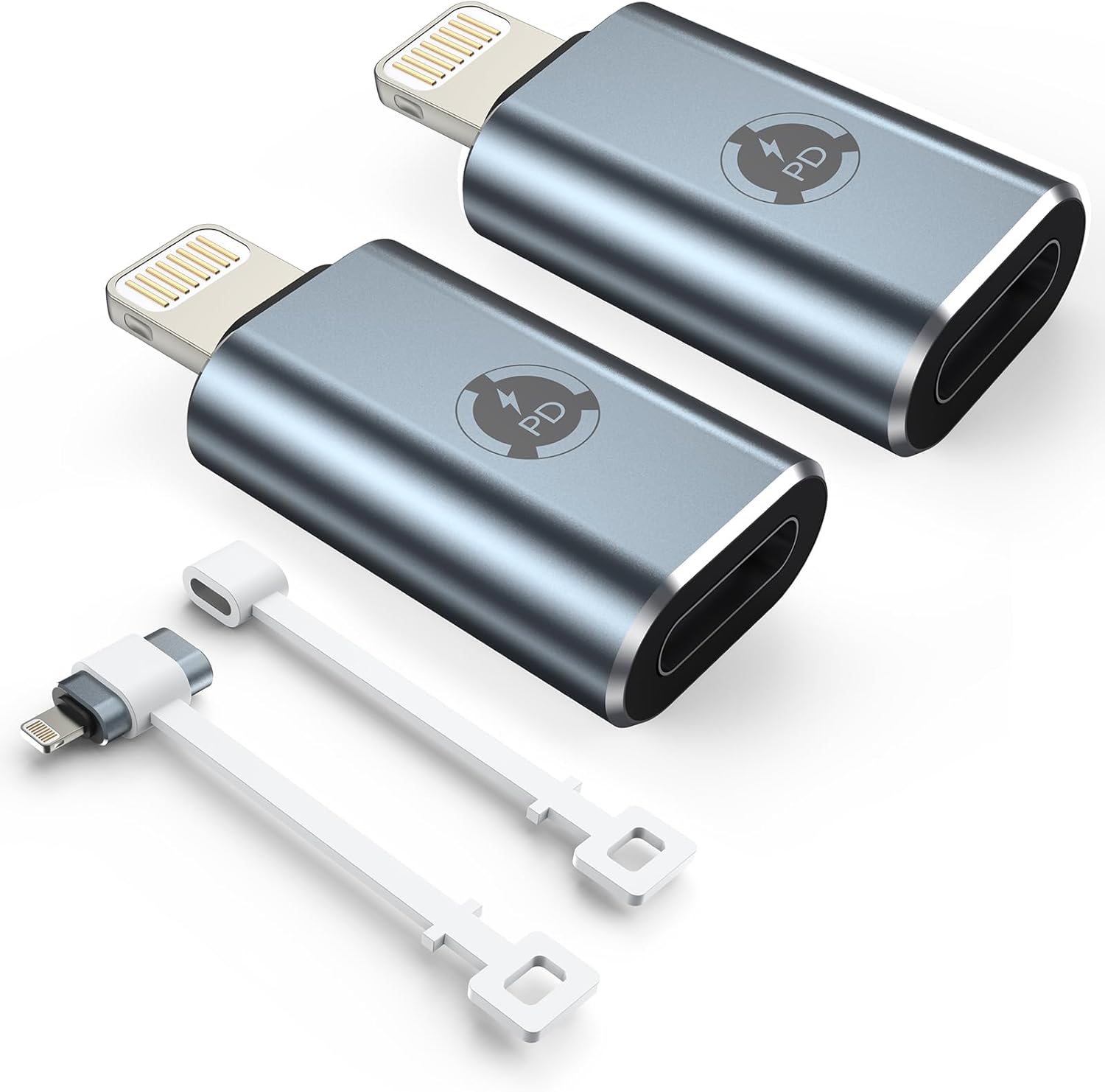 TechMatte USB C to Lightning Adapter, [2 Pack] 27W...