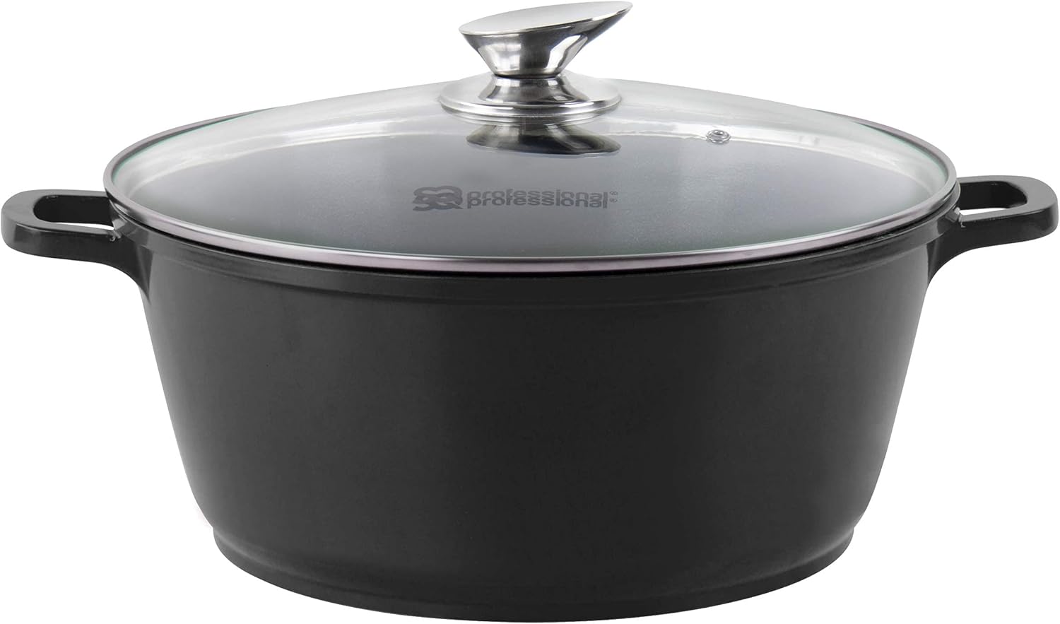 SQ Professional NEA Die-Cast Aluminium Stockpot with Lid 3-Layer Non-Stick Coati...