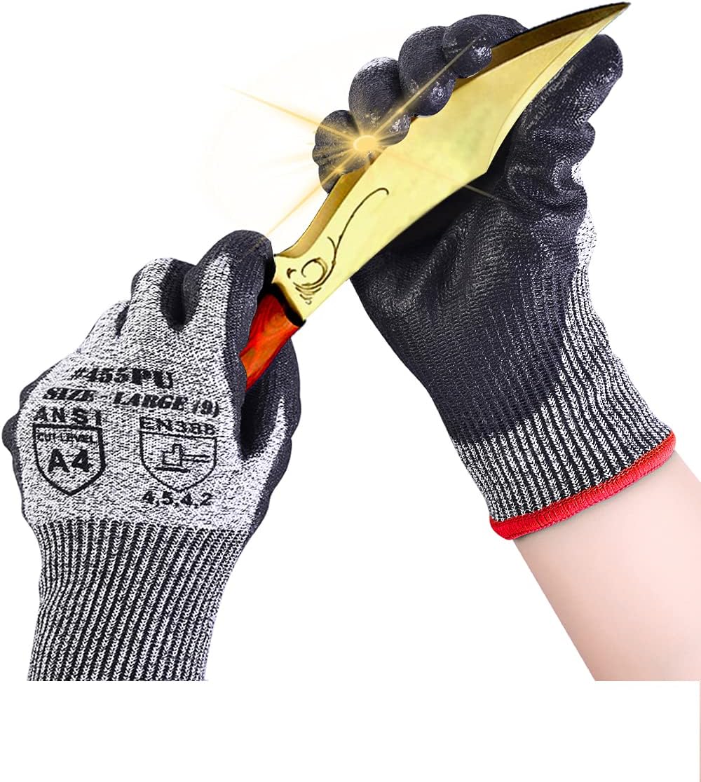 Donfri Cut Resistant Gloves High Performance Level 5 Protection Safety Work Glov...