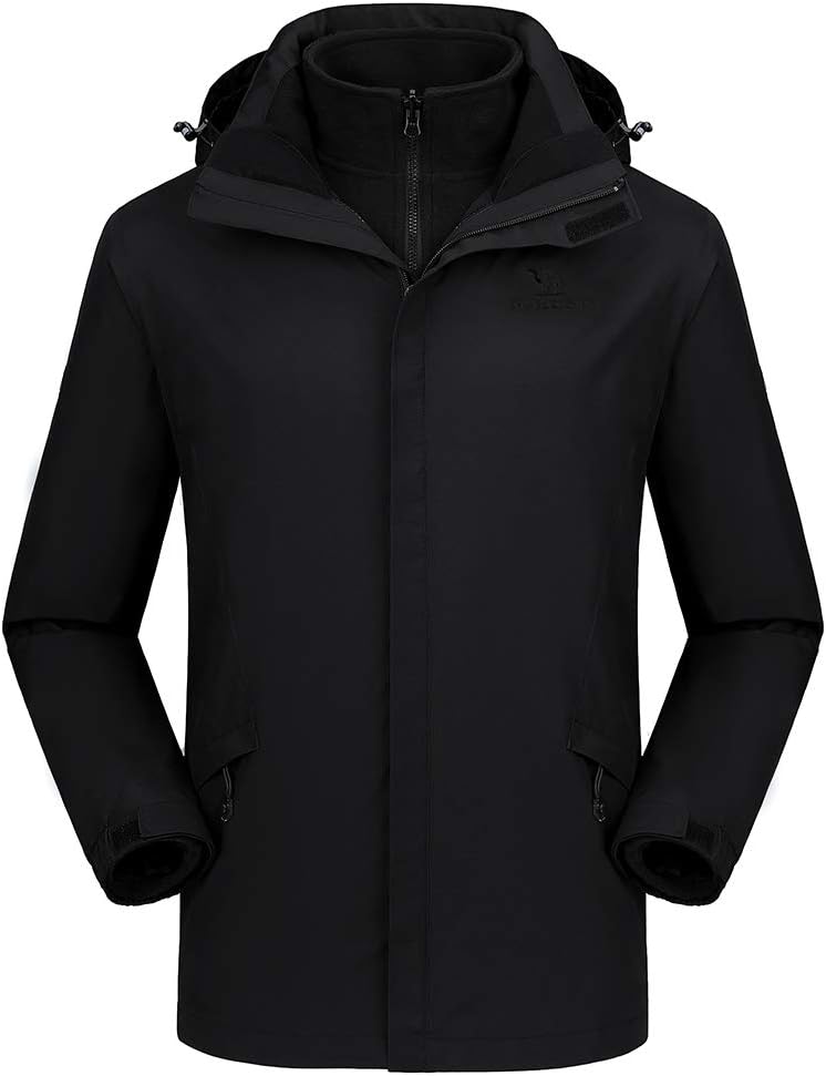 CAMEL CROWN Men's Ski Jacket 3 in 1 Waterproof Winter Jacket Snow Jacket Windpro...
