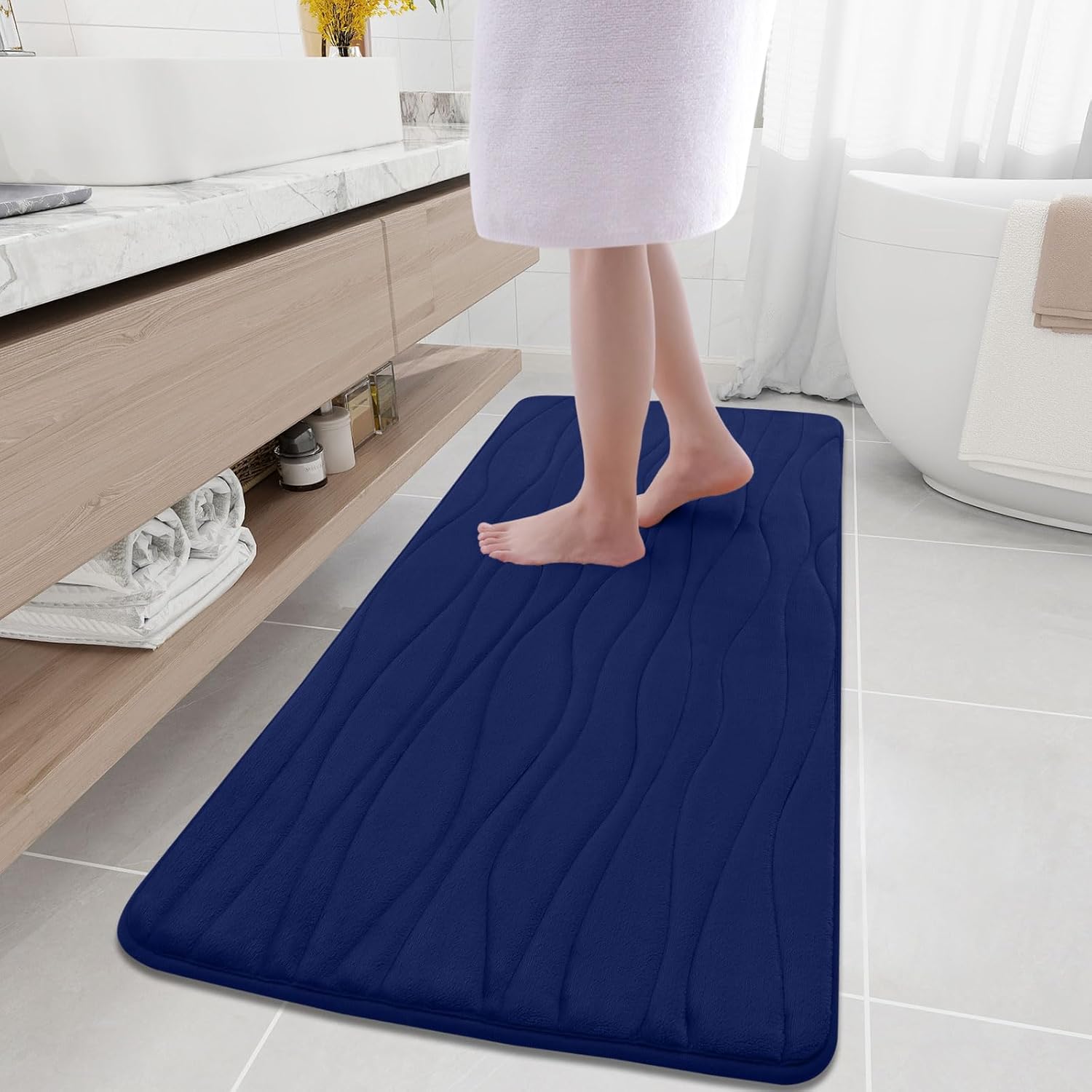 Buganda Memory Foam Bathroom Rug, Special Extra Soft and Absorbent Bath Mats, In...