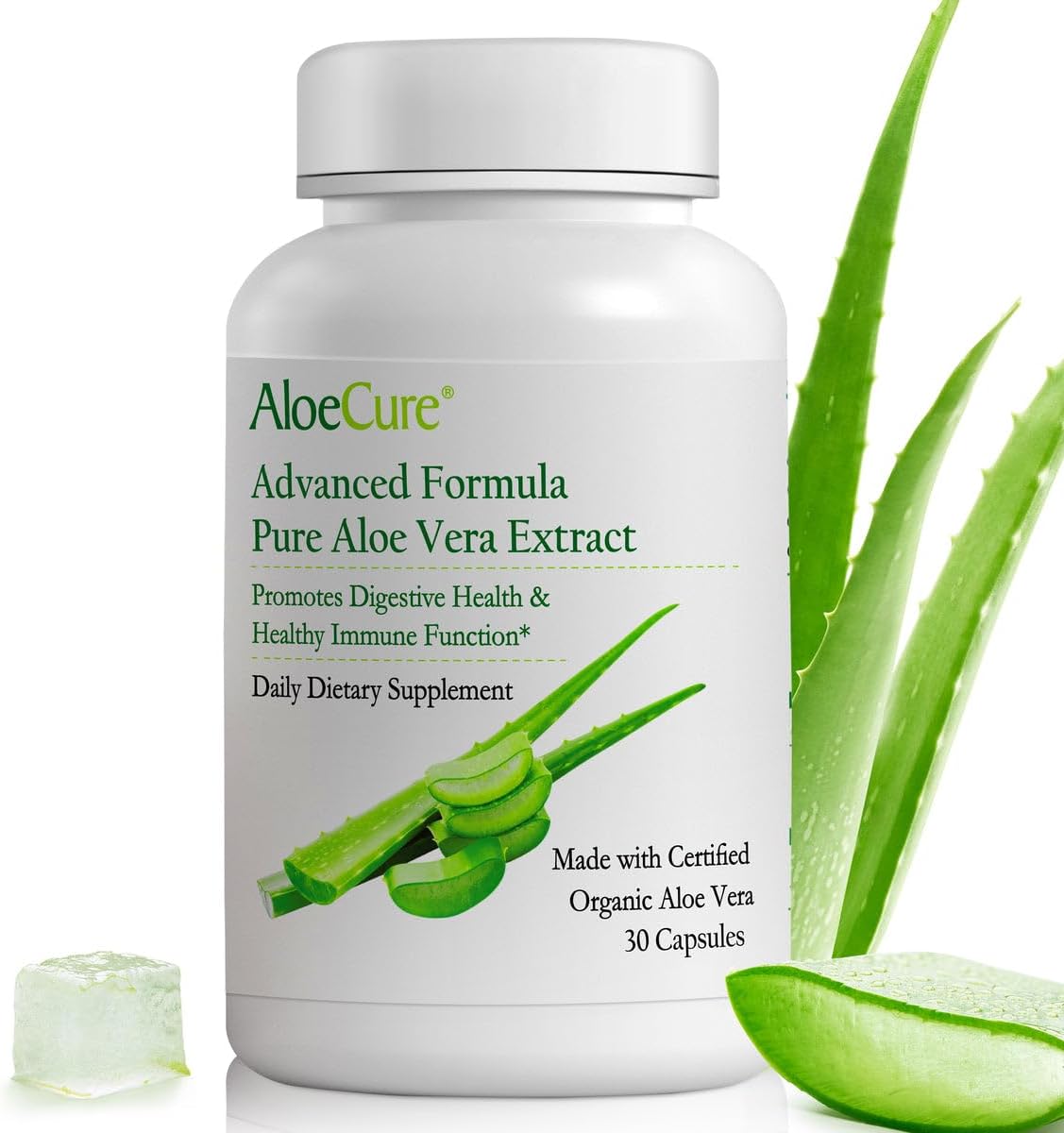 AloeCure Organic Aloe Vera Capsules, Special Aloe Vera Supplement with 160,000mg...