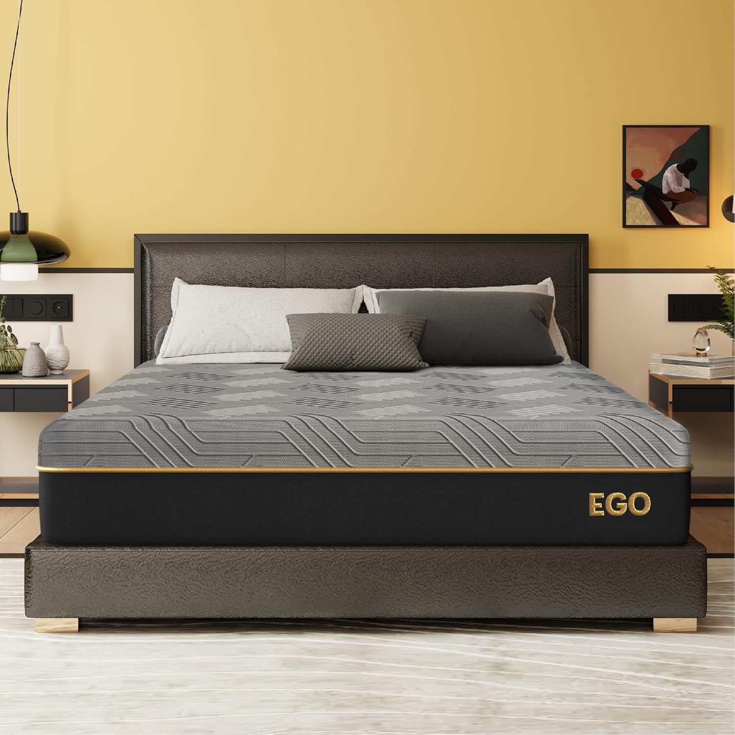 EGOHOME 12 Inch King Mattress, Copper Gel Cooling Memory Foam Mattress for Back...