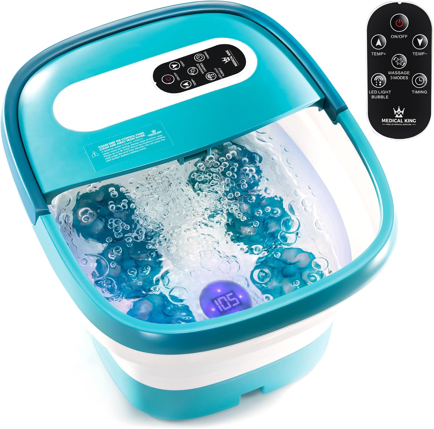 Foot Spa With Heat And Massage Electric Rotary Massage Includes A Remote Control...