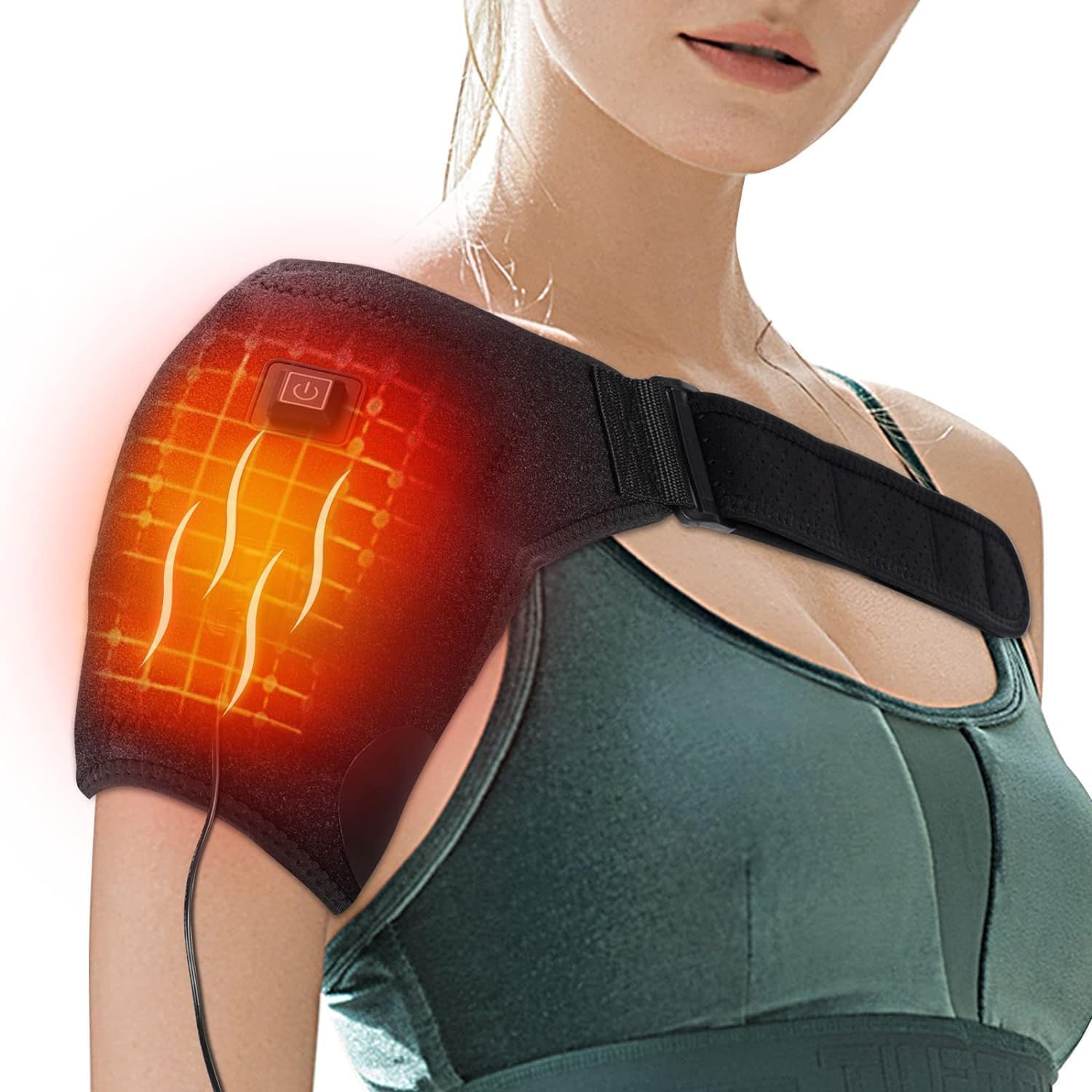 Shoulder-Heating-Pad-Heated-Wrap - 3 Heat Levels Heating Pad for Shoulder Pain f...