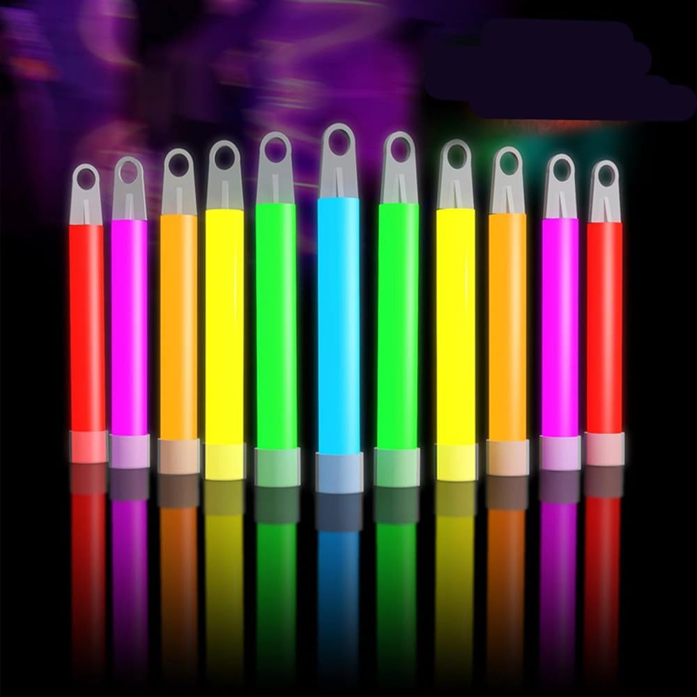 Glow Fever Glow Sticks Bulk 100ct Premium Glow in The Dark Light Up with Lanyard...