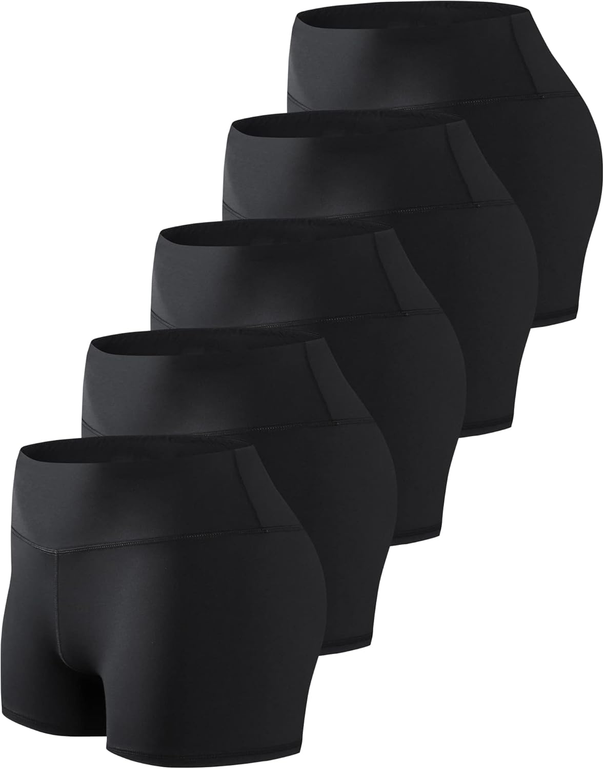 TELALEO 5 Pack 3"/5" Womens Volleyball Shorts Spandex Compression Shorts Workout...